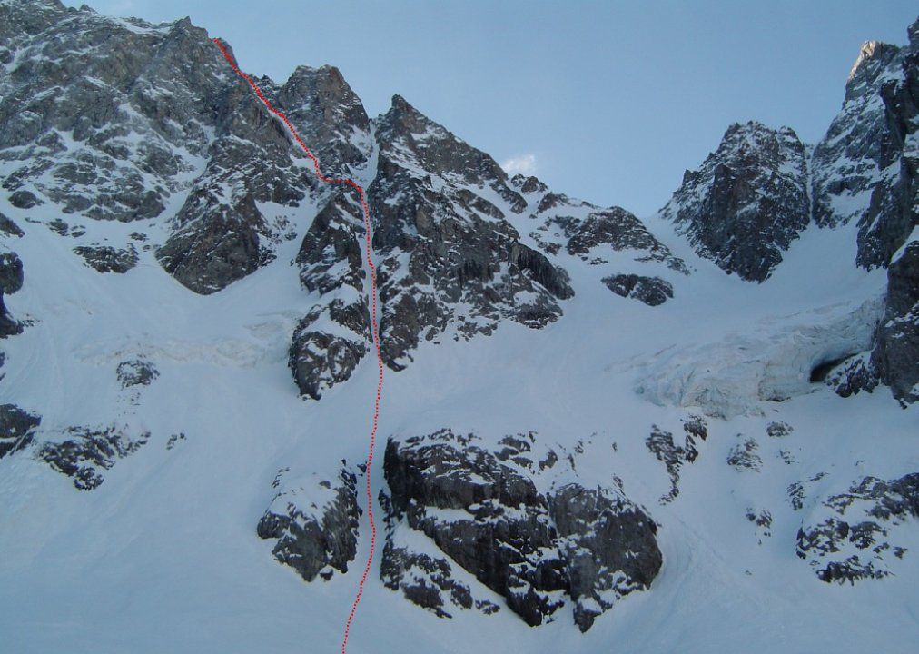 Pic des Aupillous - couloir sans nom - petite terreur!
