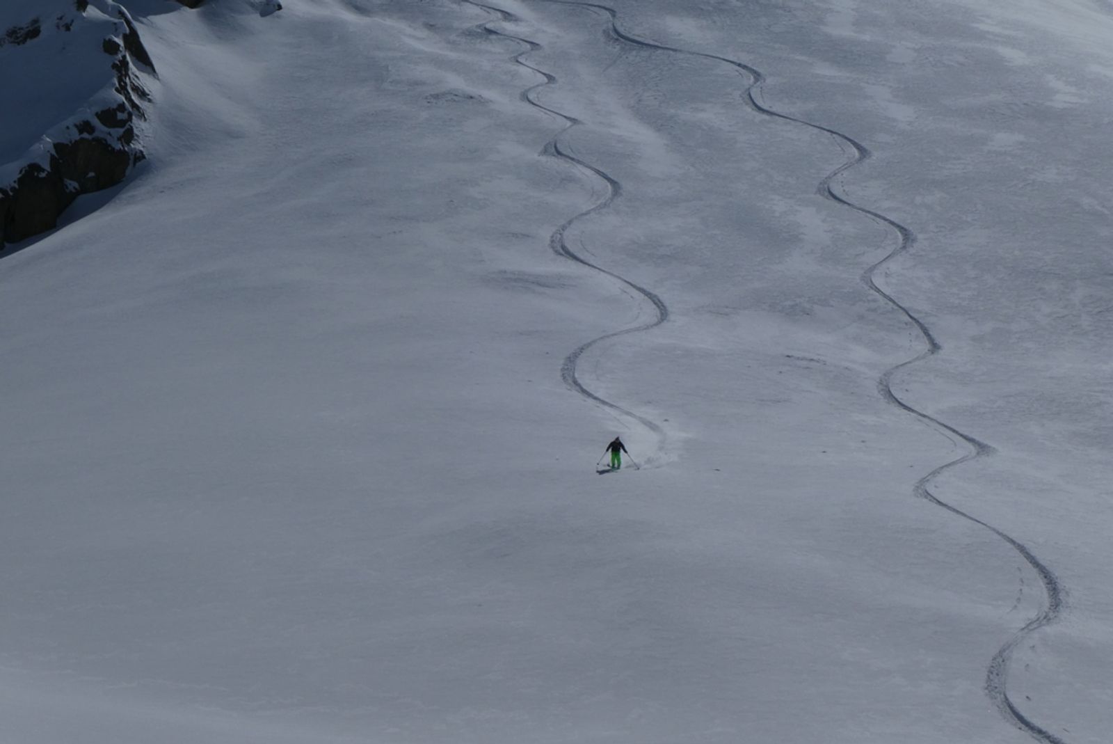Couloir nord Rocher Blanc - Geof à la trace