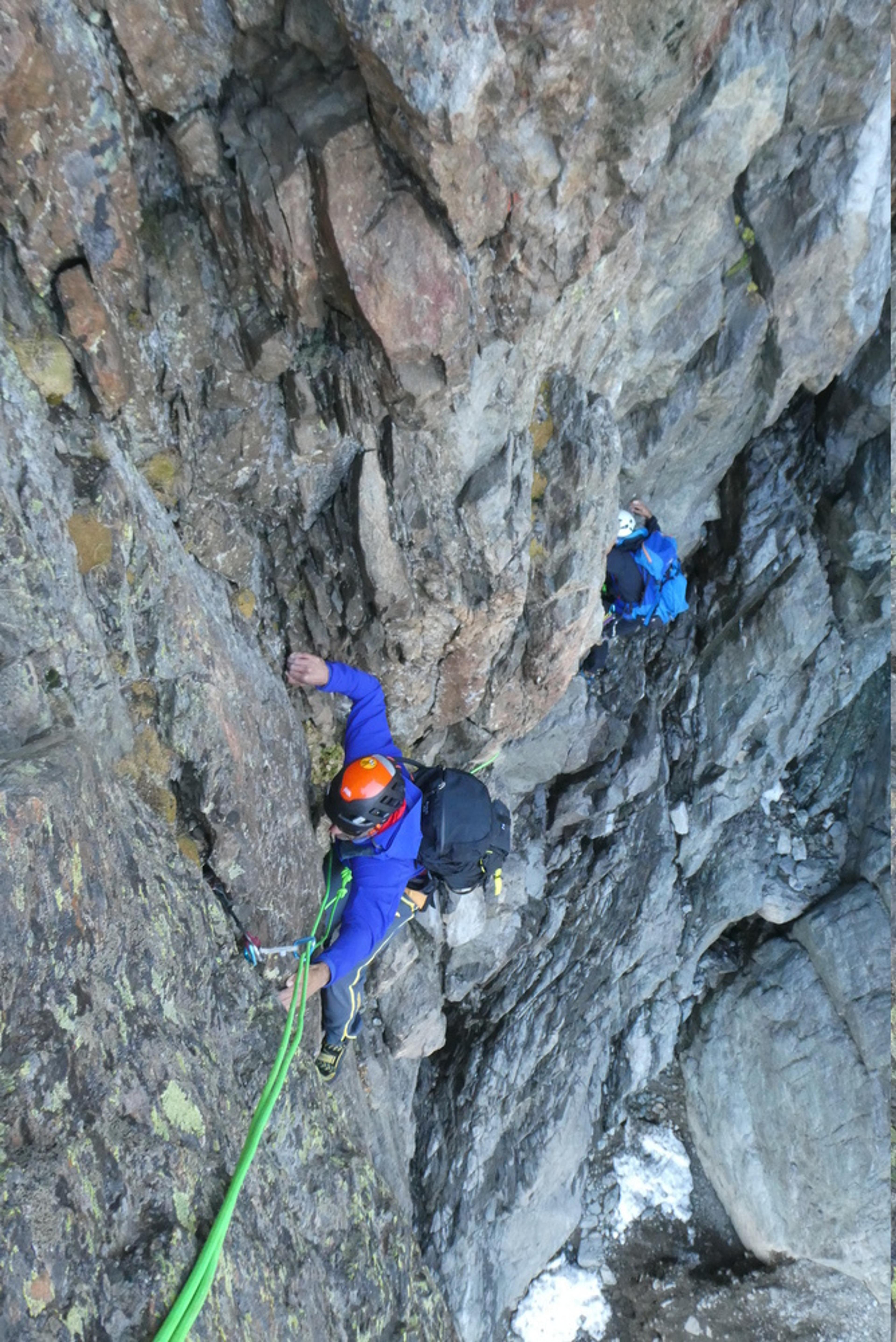Pilier Sud Tête des Fétoules - Le crux
