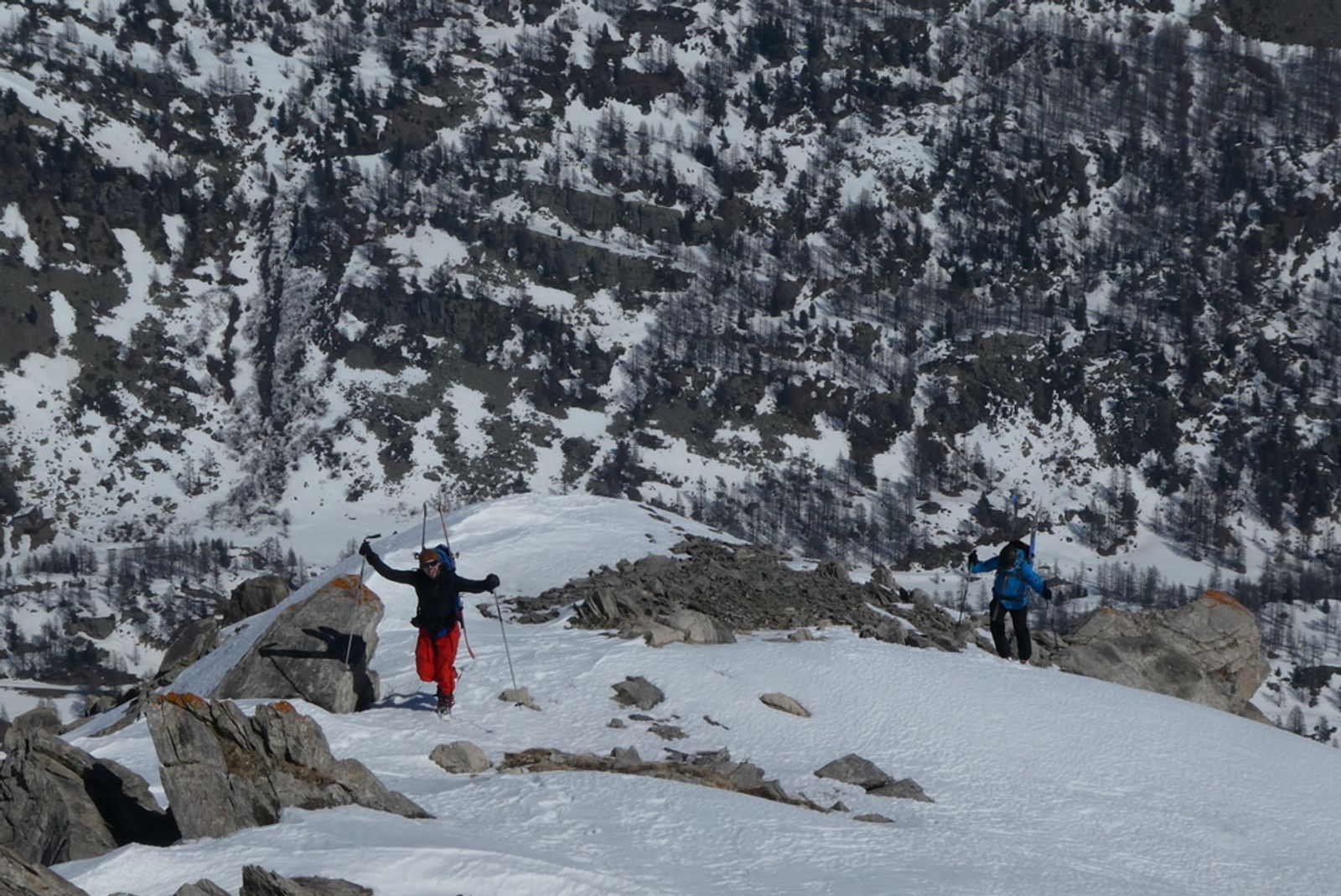 Raid ski randonnée Cerces - Remontée en quête d'un énième champ de popow