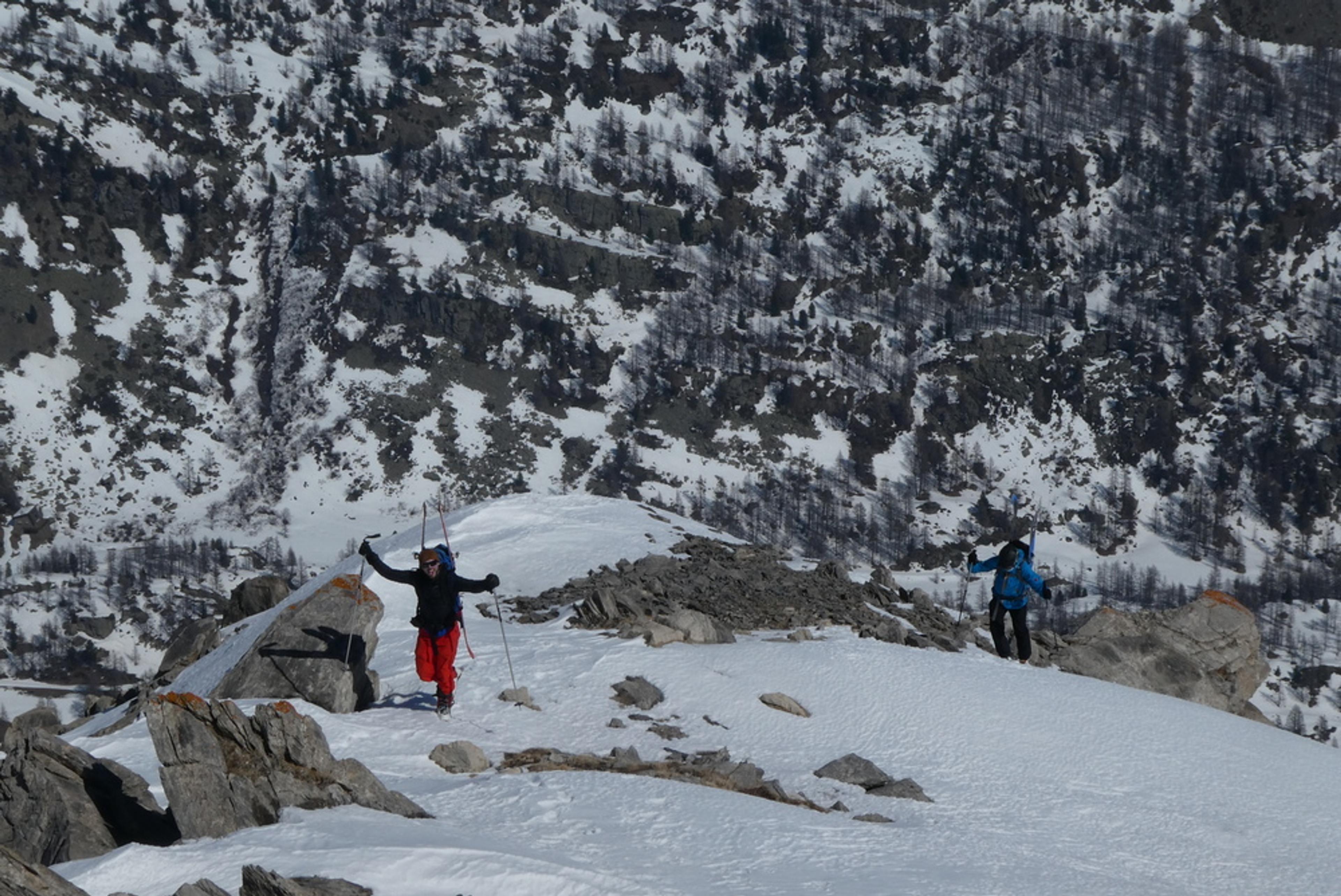 Raid ski randonnée Cerces - Remontée en quête d'un énième champ de popow