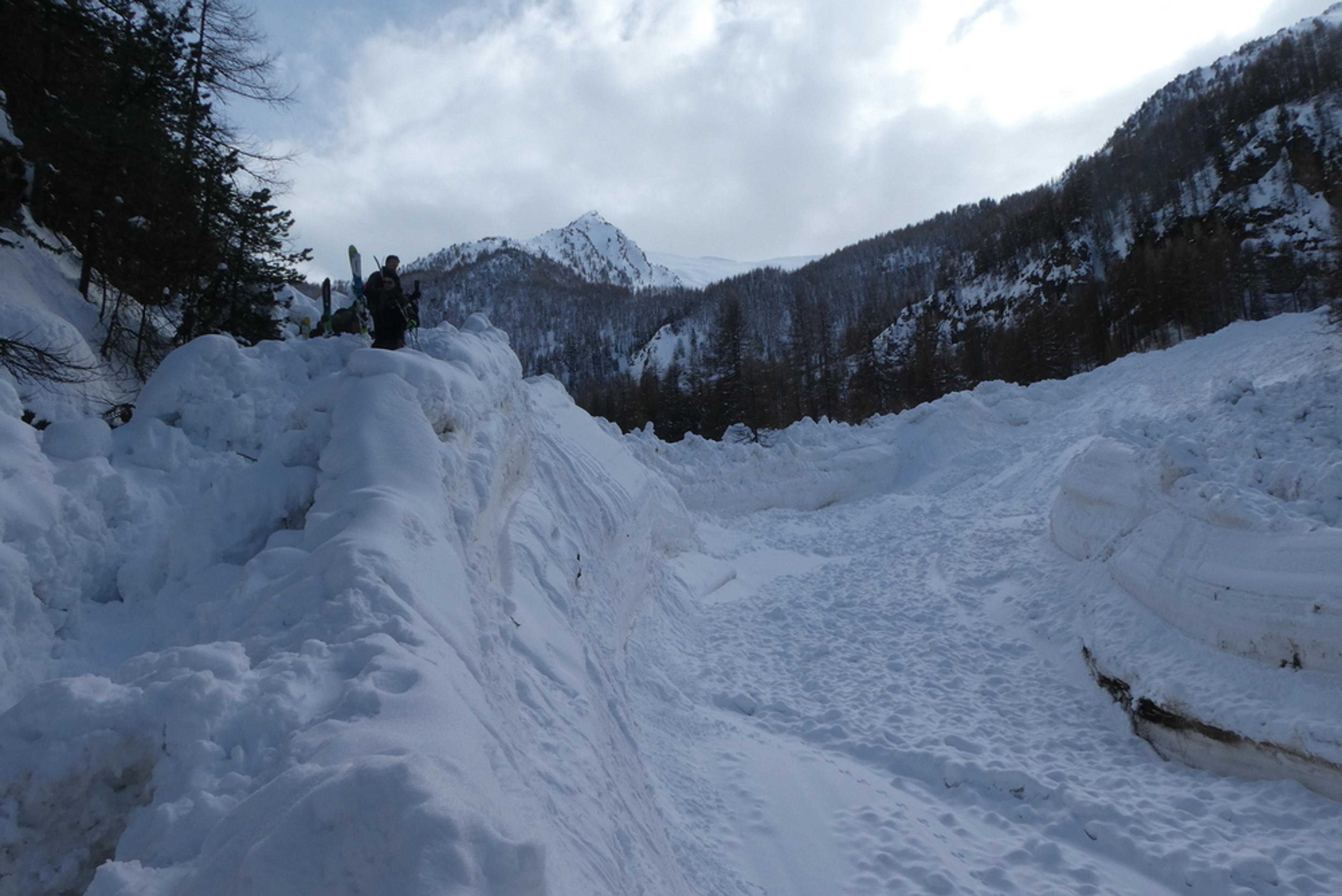 Ski randonnée les Orres - Ski randonnée les Orres - Avalanche monstrueuse