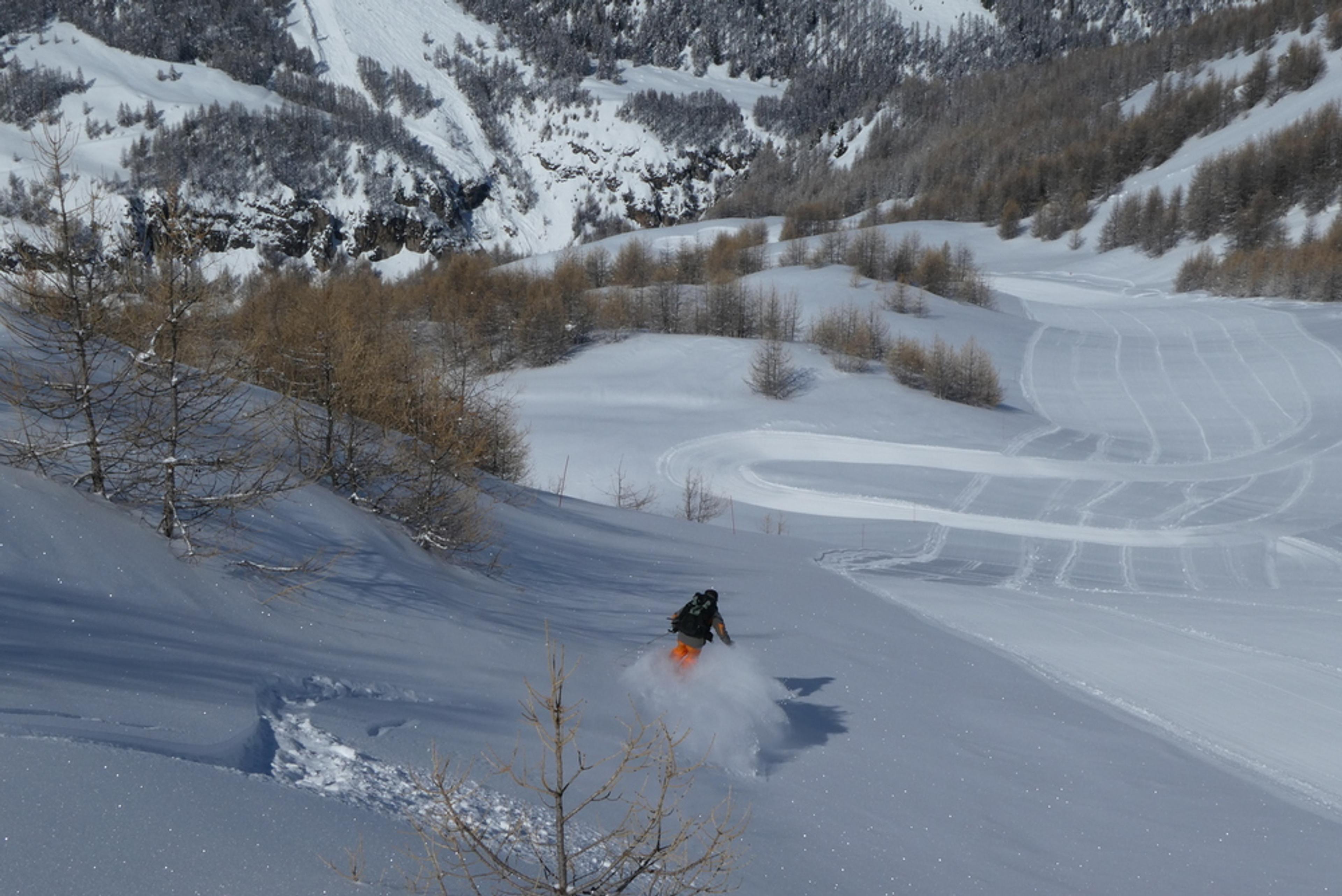 Ski randonnée les Orres - Bord de piste sucreux