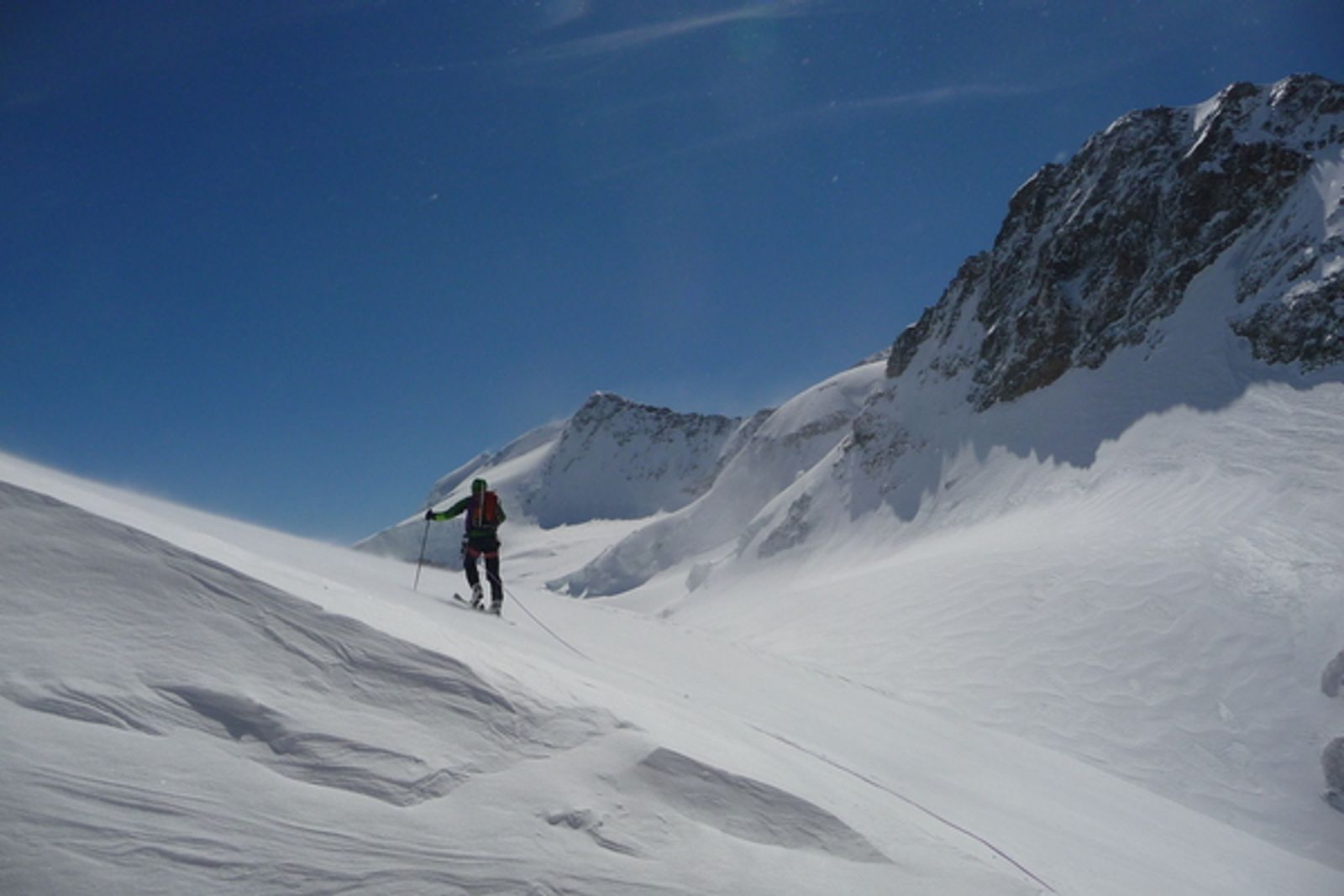 Piz Bernina - En repartant de Marco et Rosa