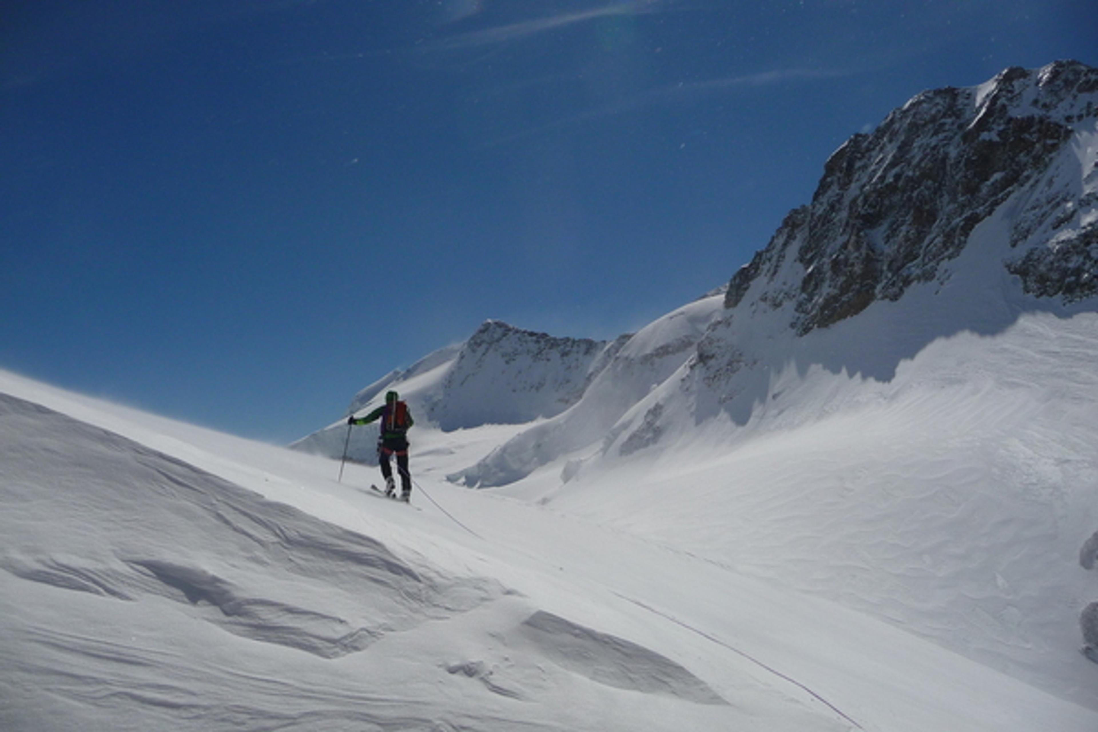 Piz Bernina - En repartant de Marco et Rosa