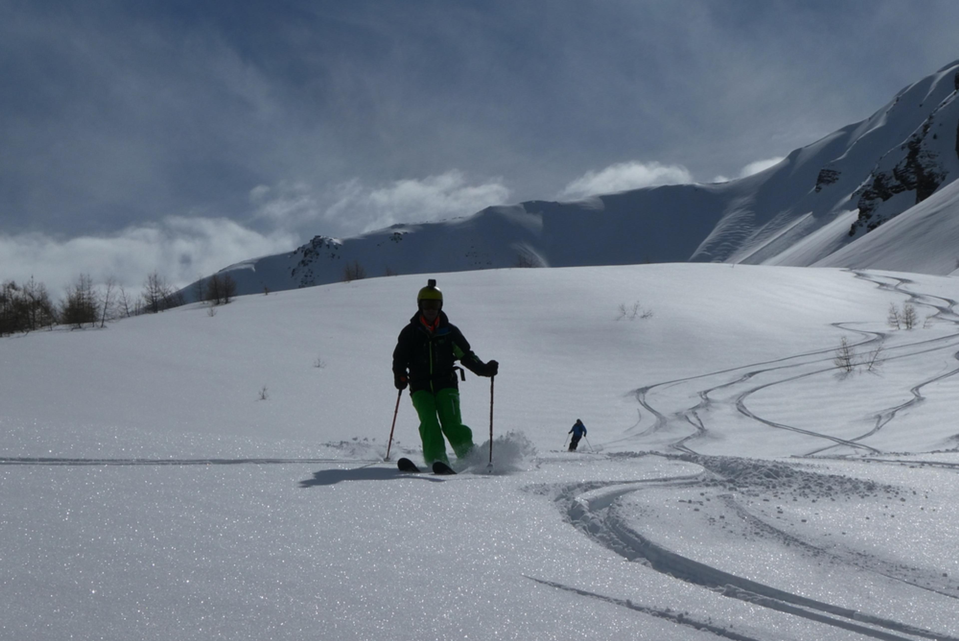 Ski randonnée les Orres - Boris en action