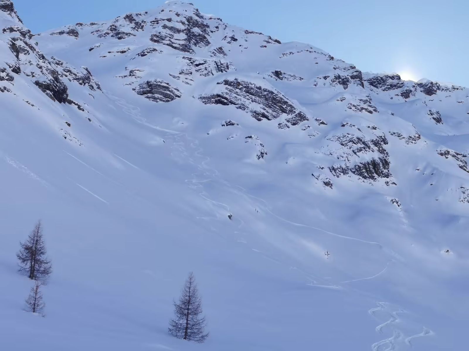 Quelques virages de poudre à Sainte Foy en Tarentaise
