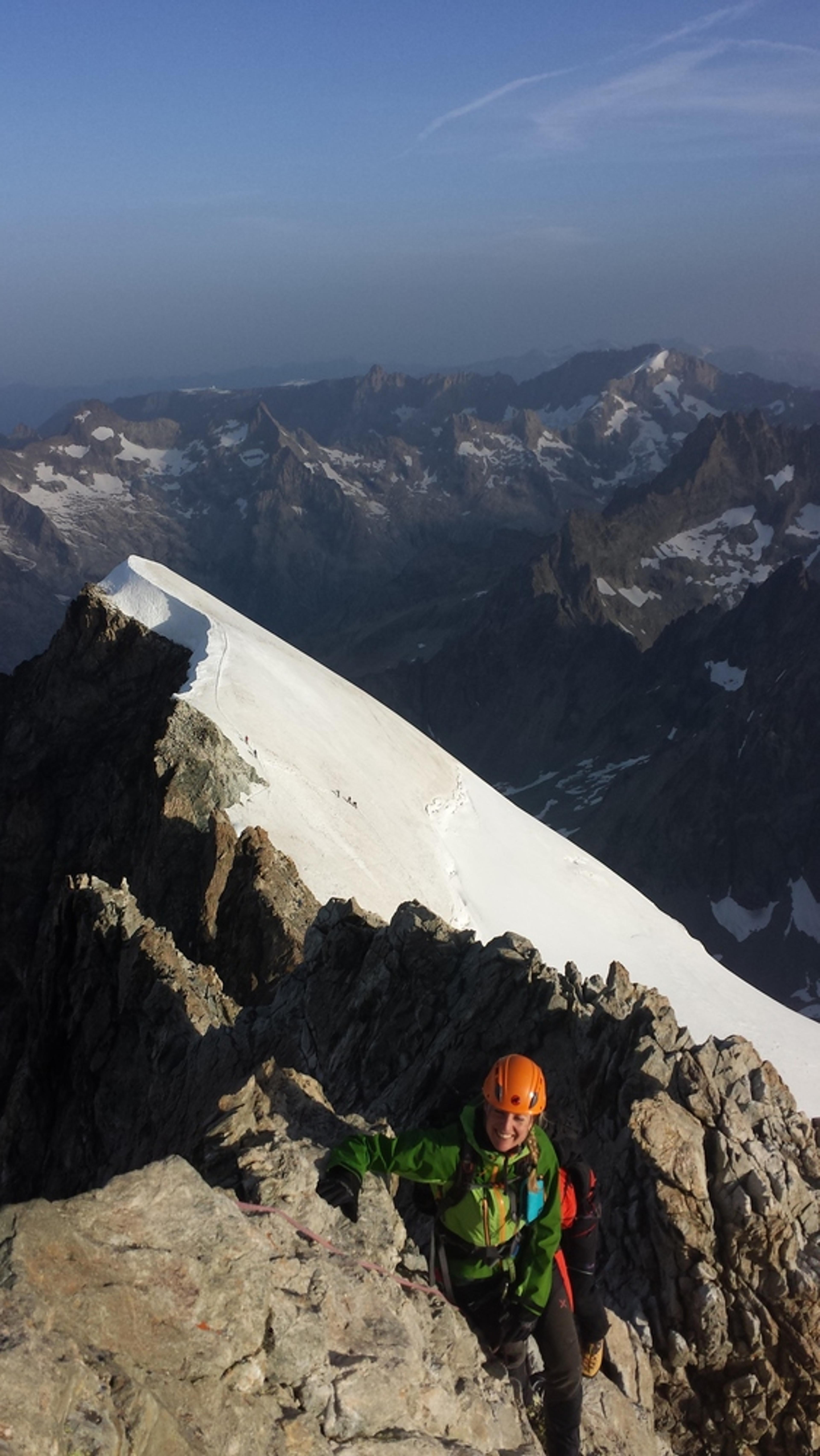 Barre des Ecrins - Sur la partie grimpante