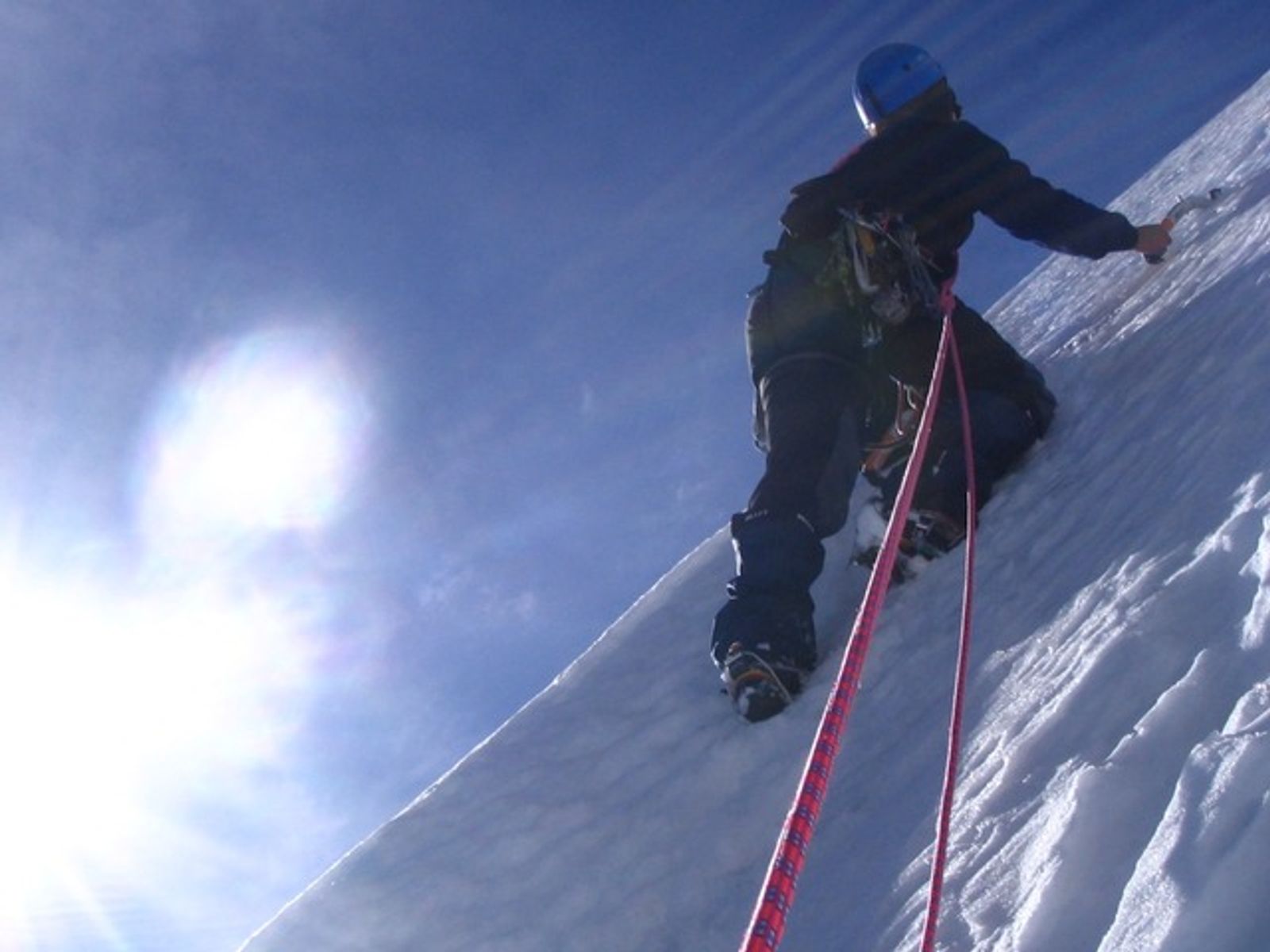 A la sortie des trois Fils du Métèque sur l'arête sommitale