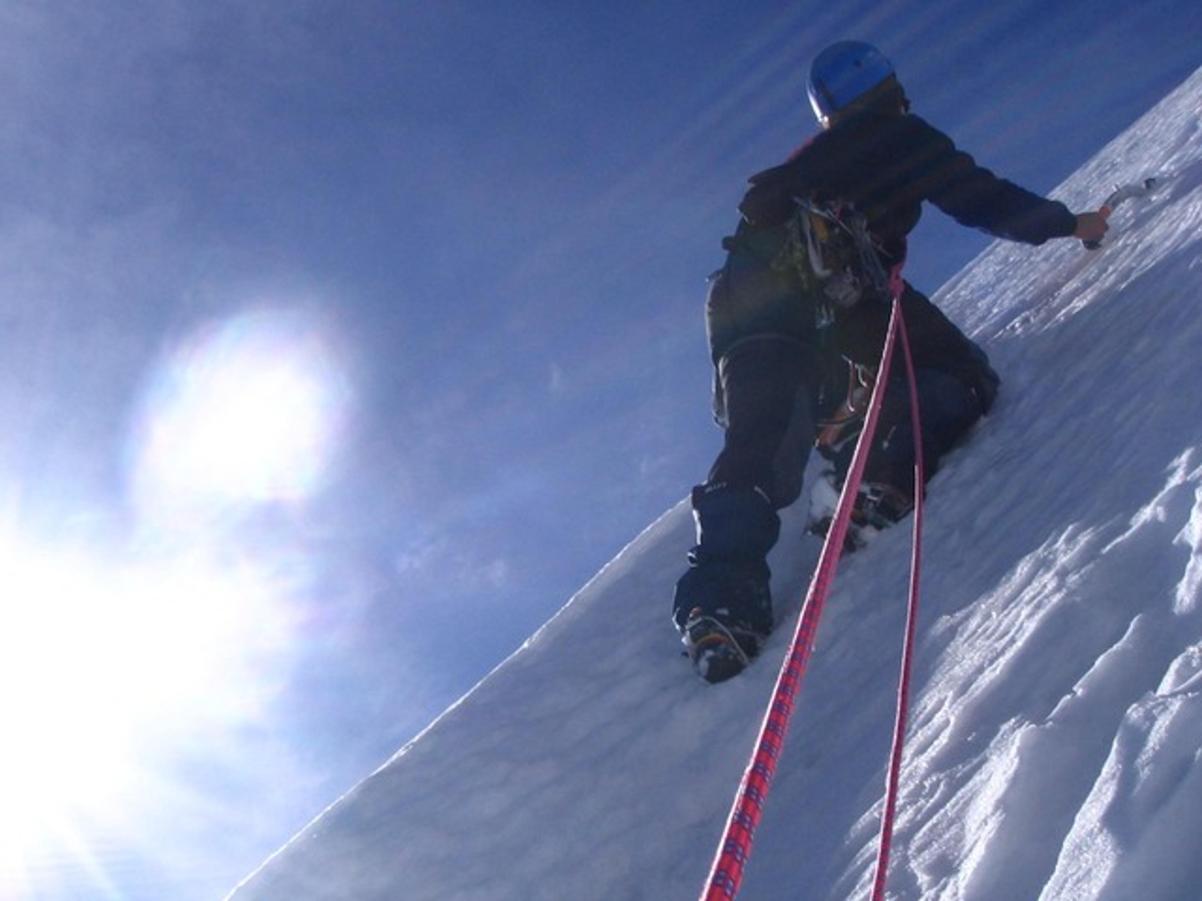A la sortie des trois Fils du Métèque sur l'arête sommitale
