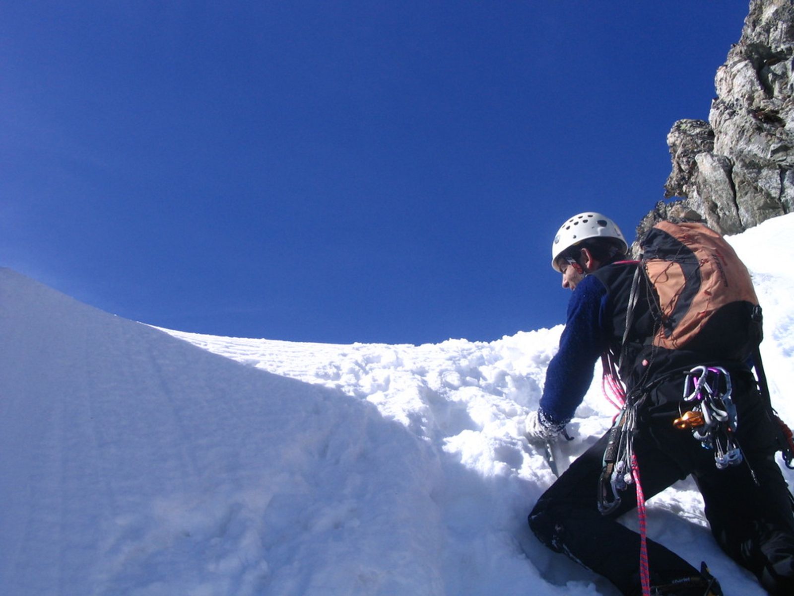 Sortie de la goulotte cret