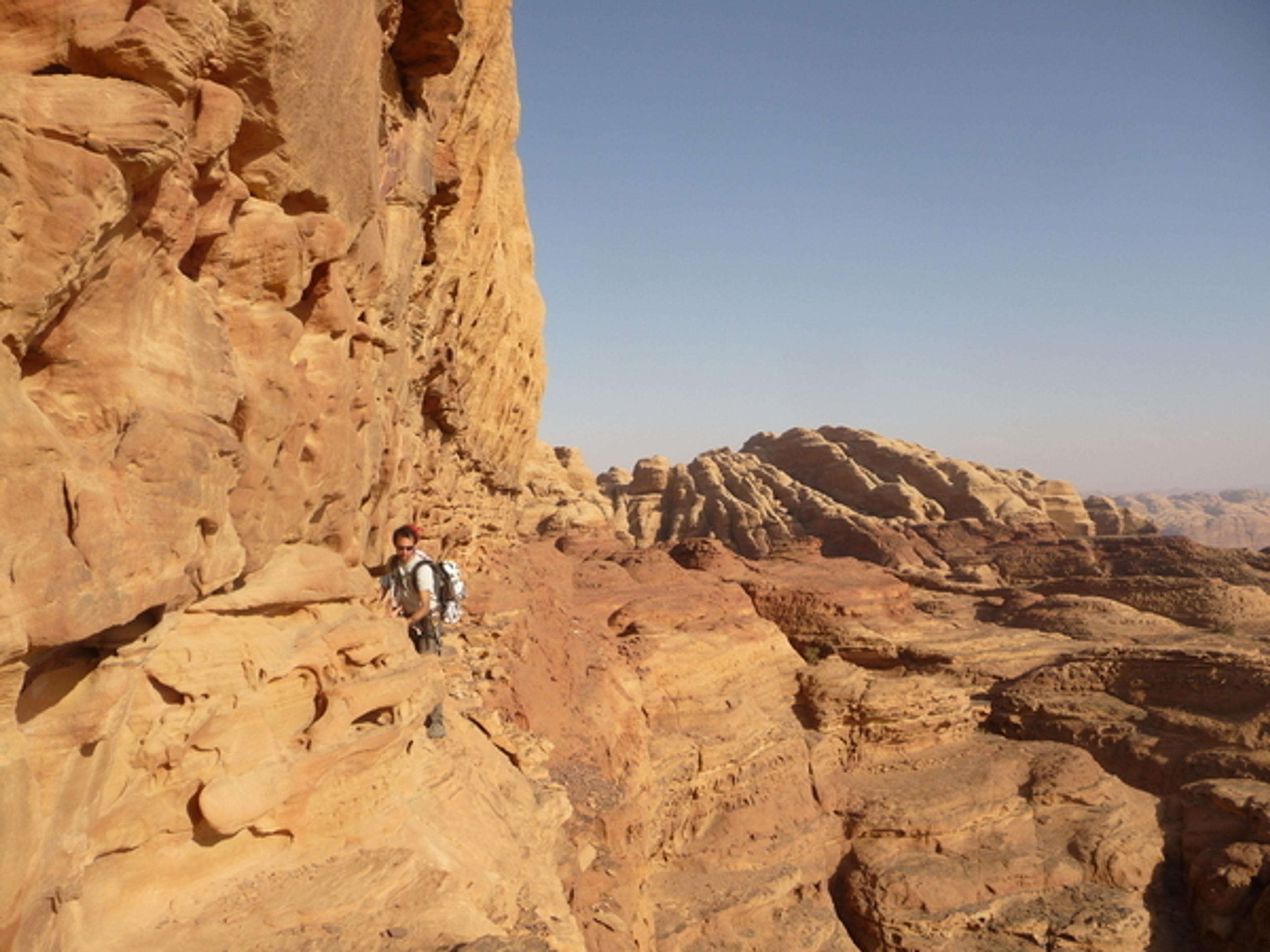 Traversée Jebel Rum - Vire à ibex, facile mais expo comme il se doit