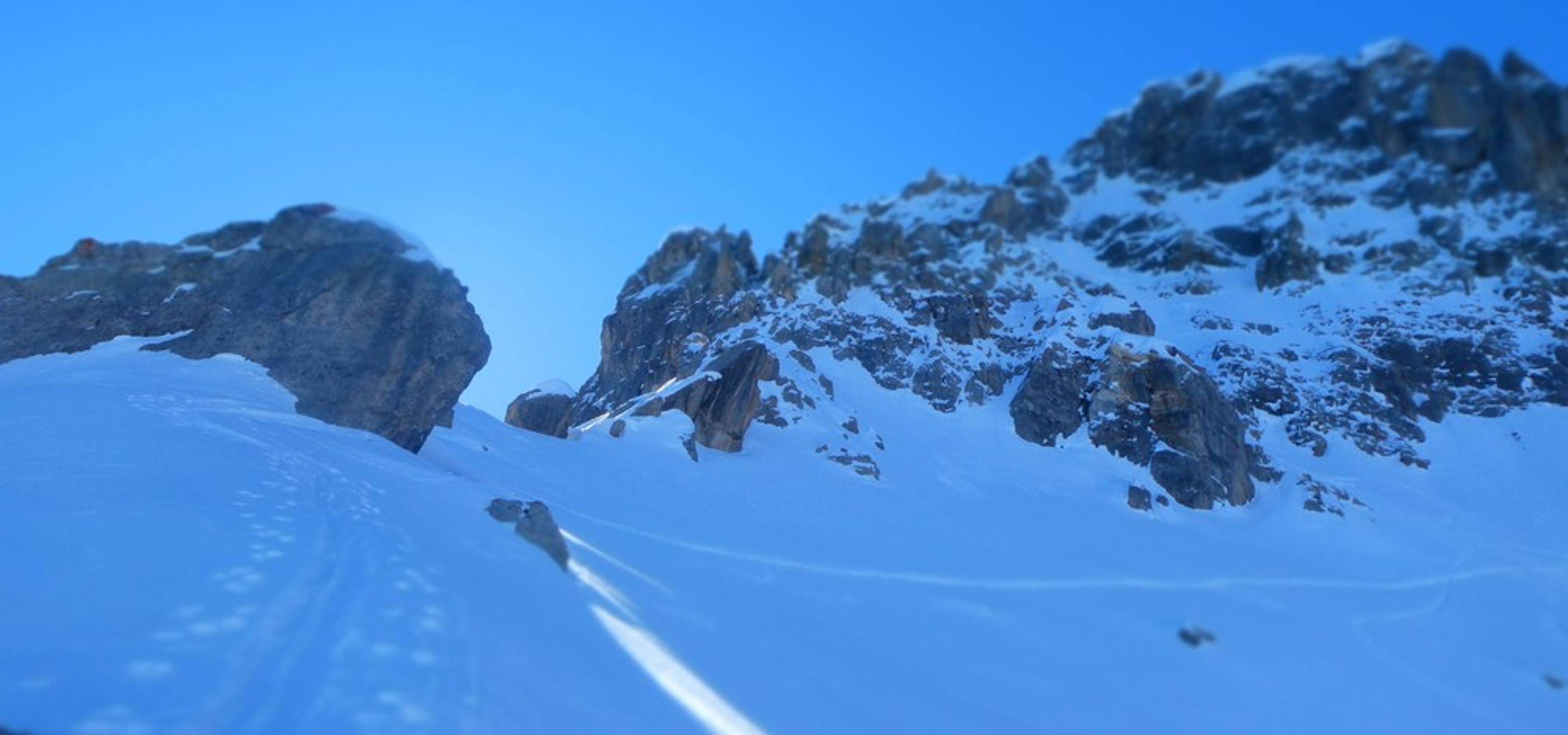 Couloir nord Aiguillas - Là haut