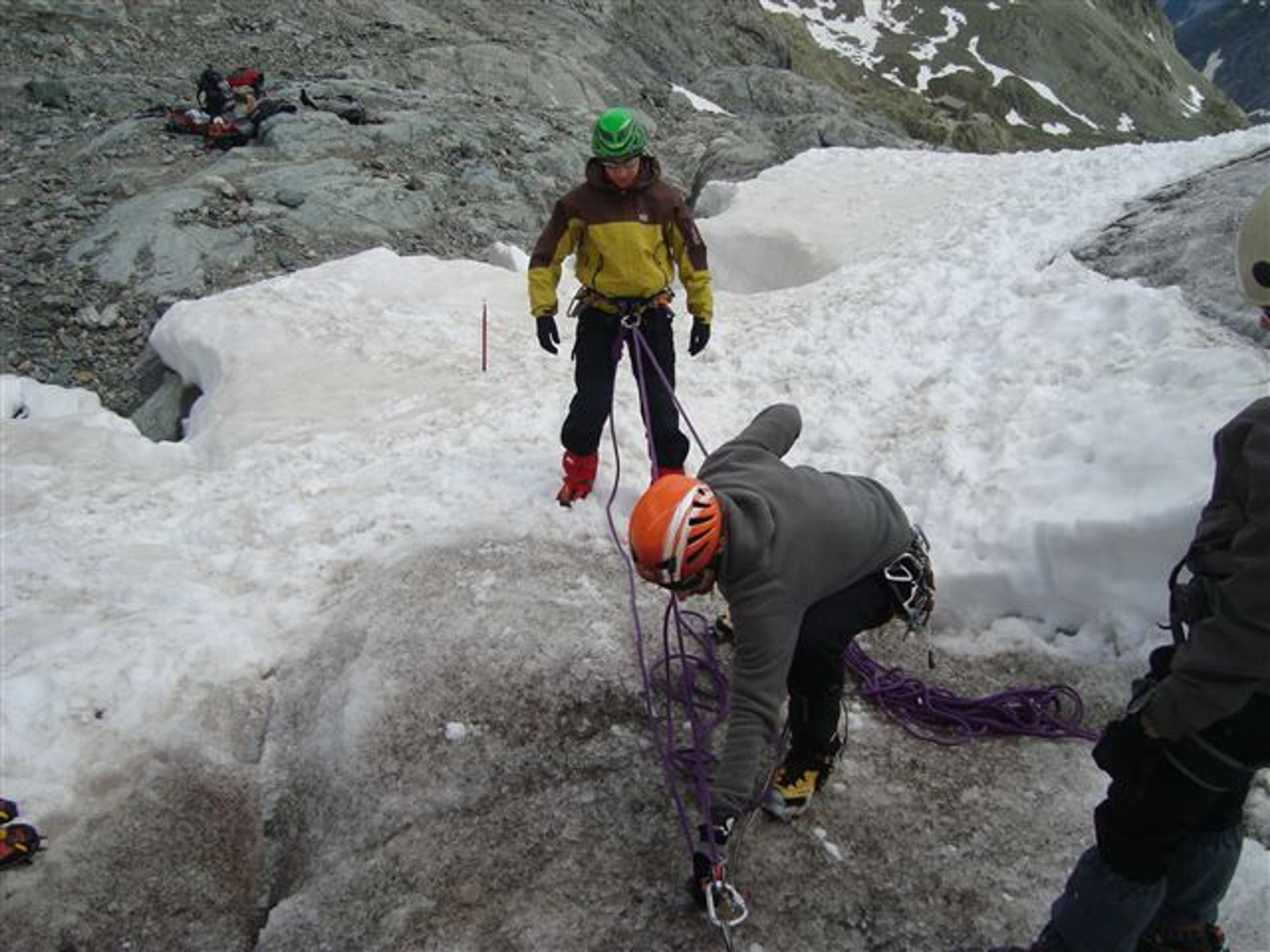 Ecole glace - Glacier Blanc - Séance mouflage
