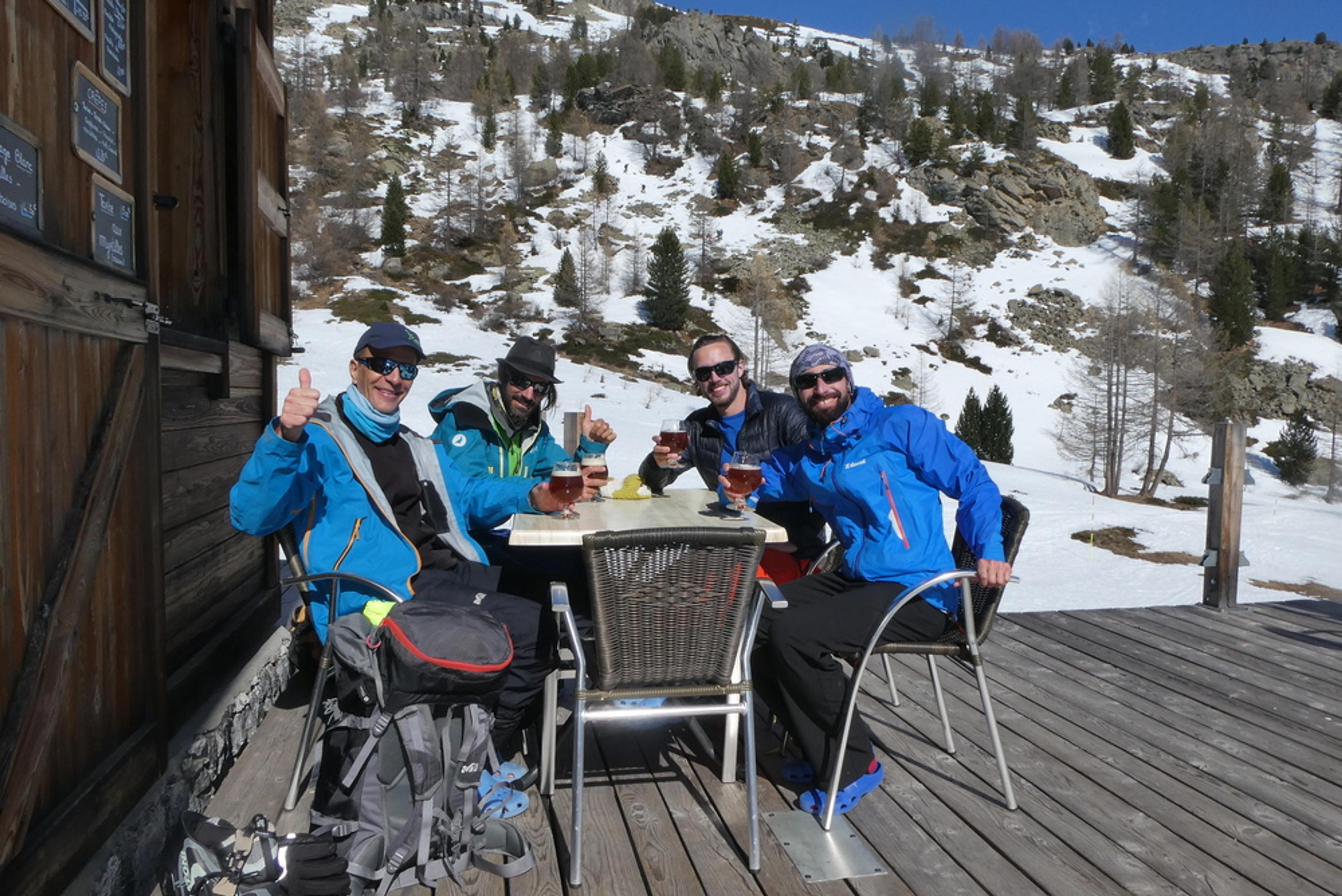 Raid ski randonnée Cerces - Bière finish!