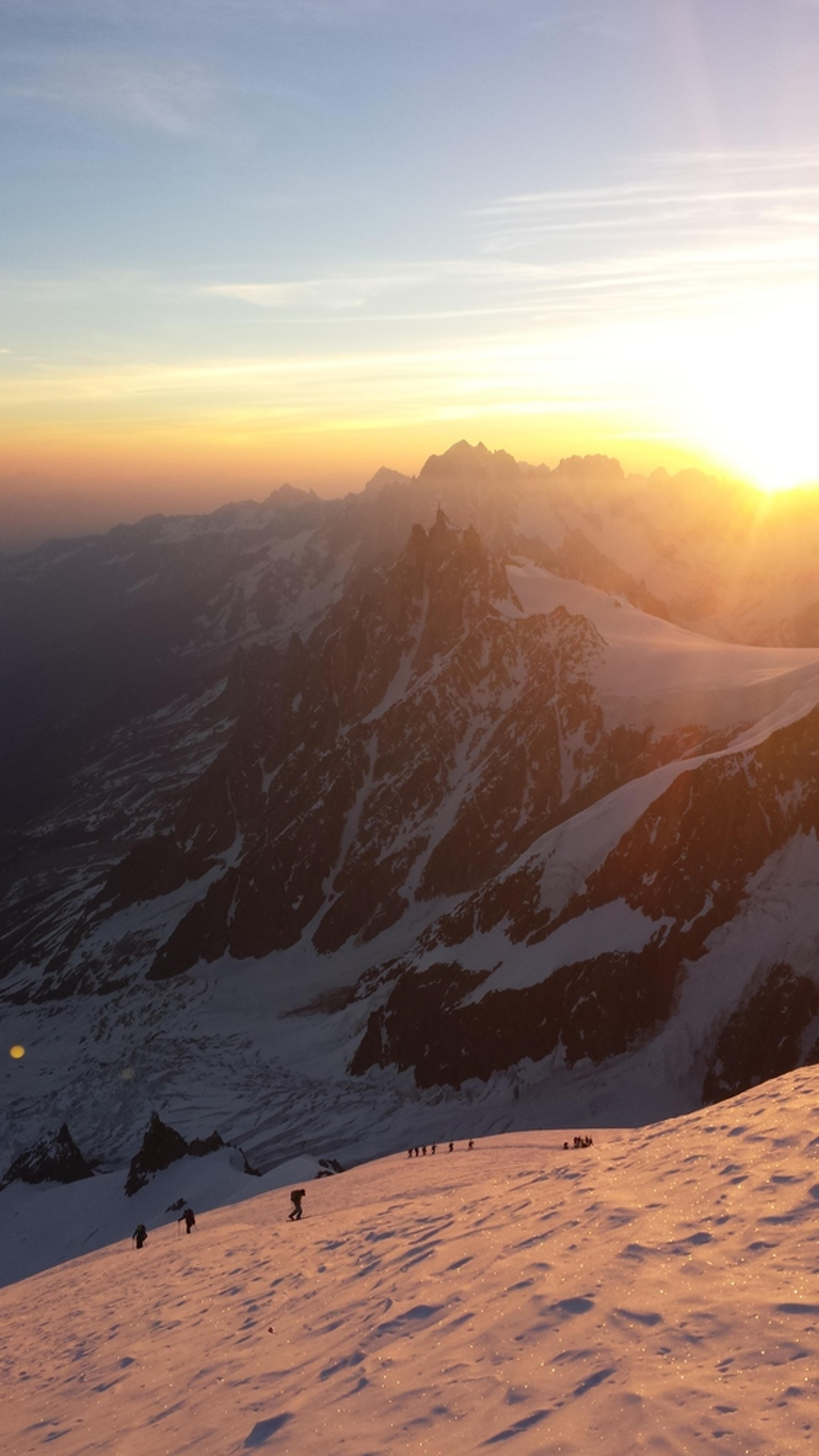 Mont-Blanc - Ski - Fin de l'arête nord du Dôme