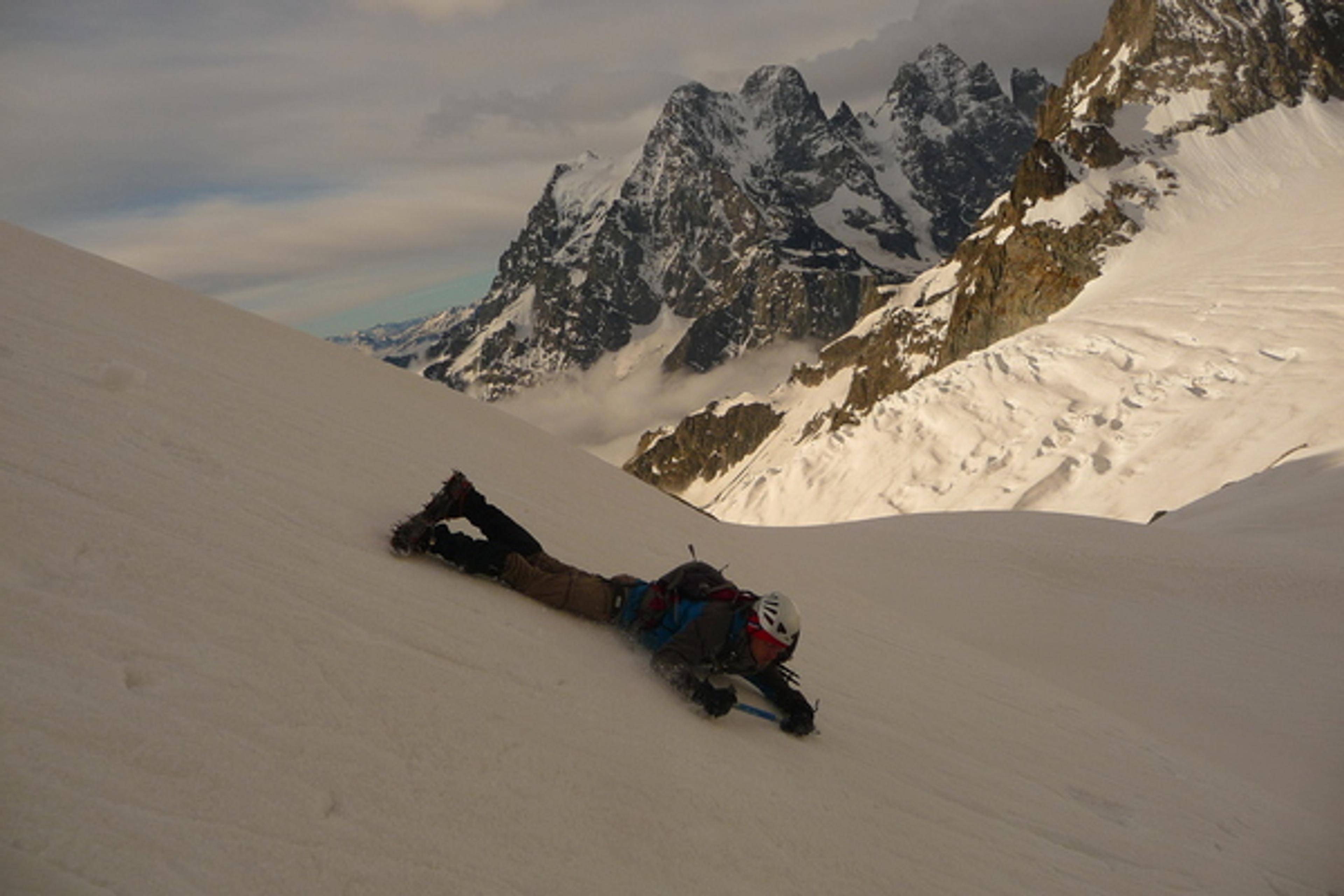 Pic d'Arsine - Alpiniste en lutte