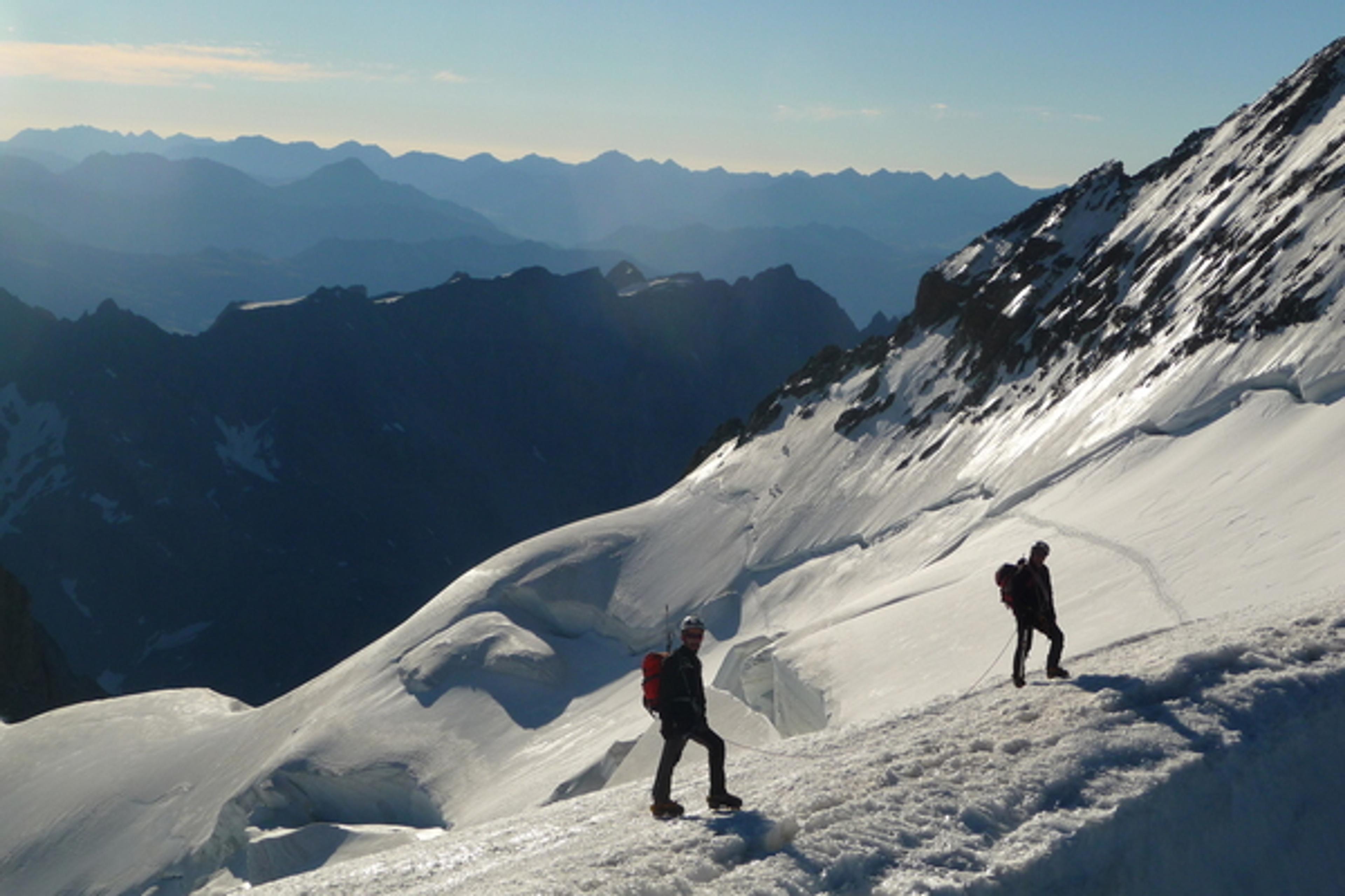 Dôme des Ecrins - Début de la descente