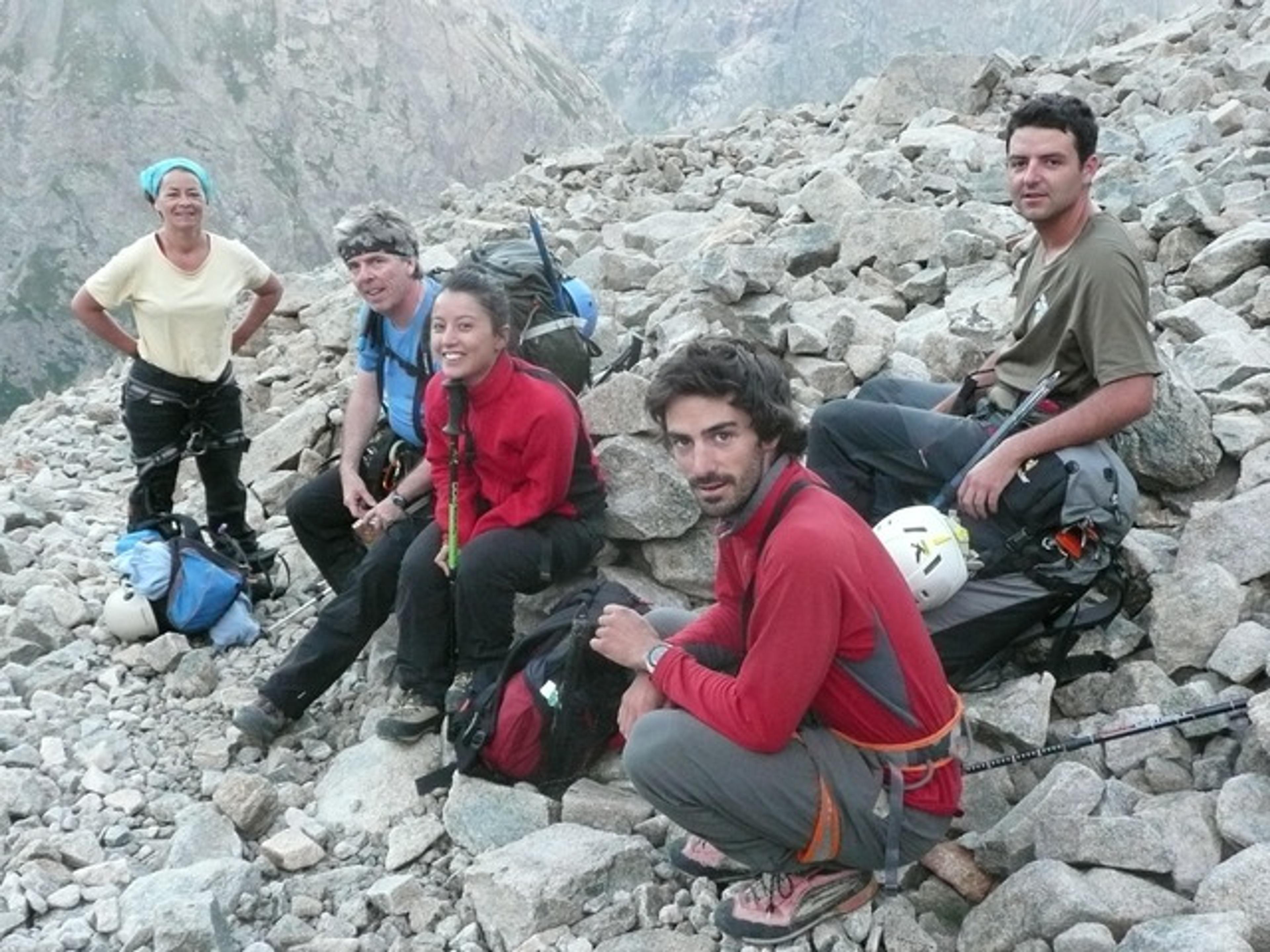 Tour des Ailefroides - Col de la Temple - Pause sur la montée