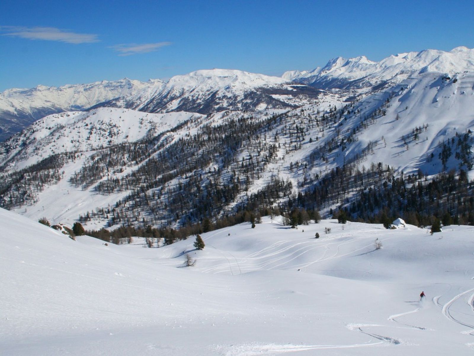 Off-Piste in Montgenèvre - Toward Clavière