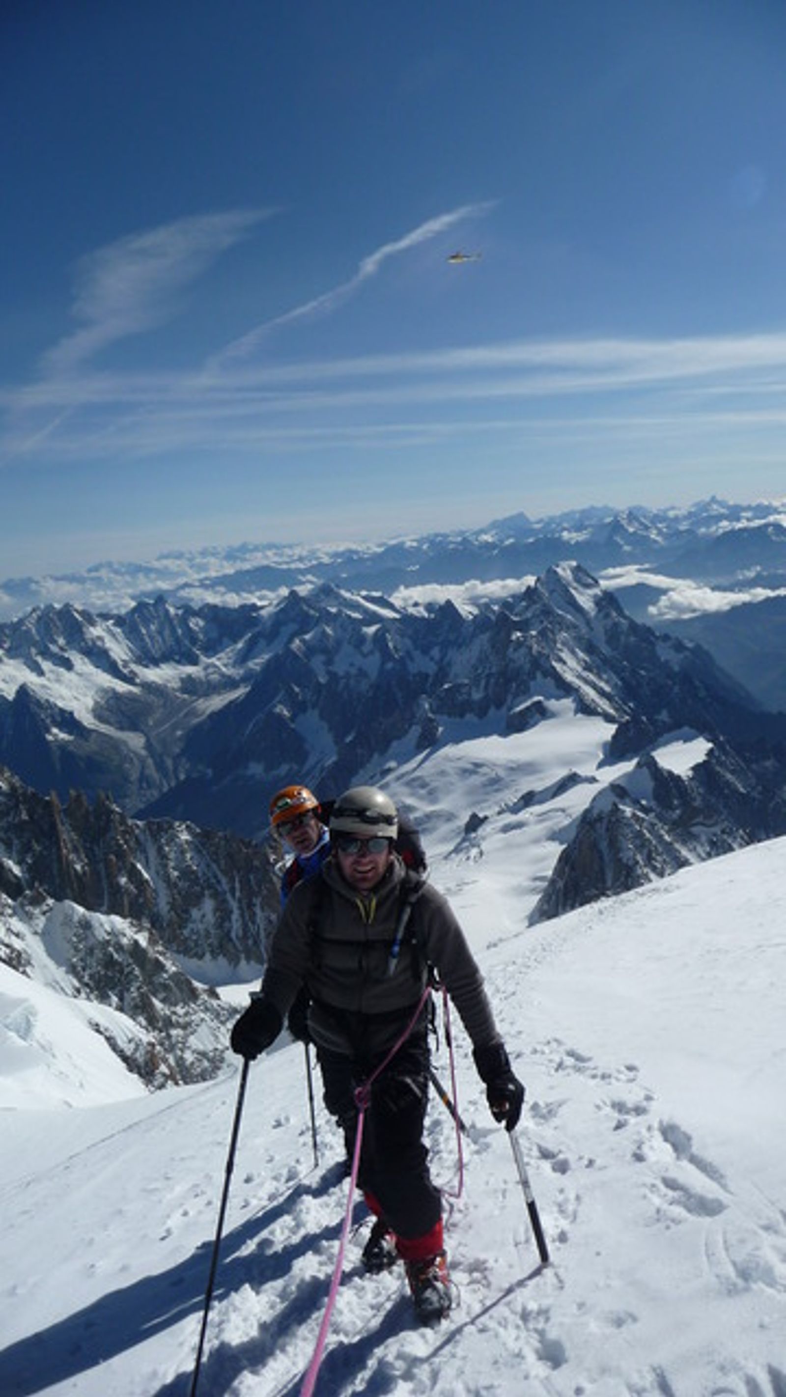 Mont Blanc par les Trois Monts - A quelques encablures du sommet, dans le mur de côte