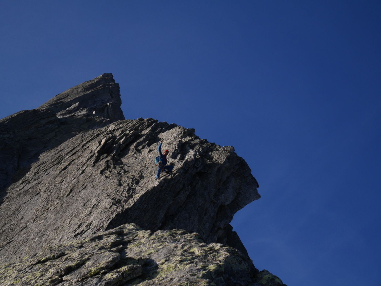 Arête nord Piz Badile - Le toit