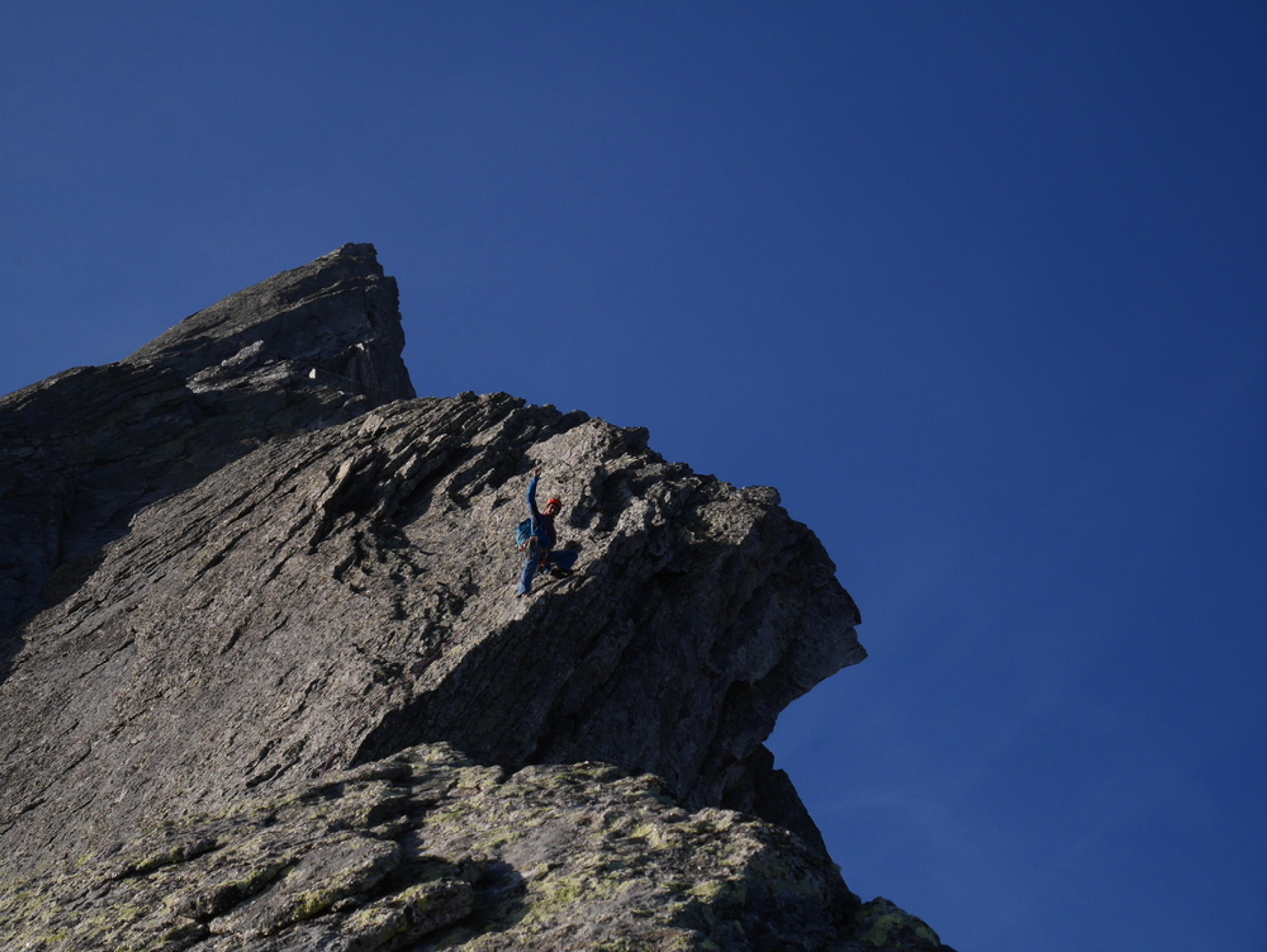 Arête nord Piz Badile - Le toit