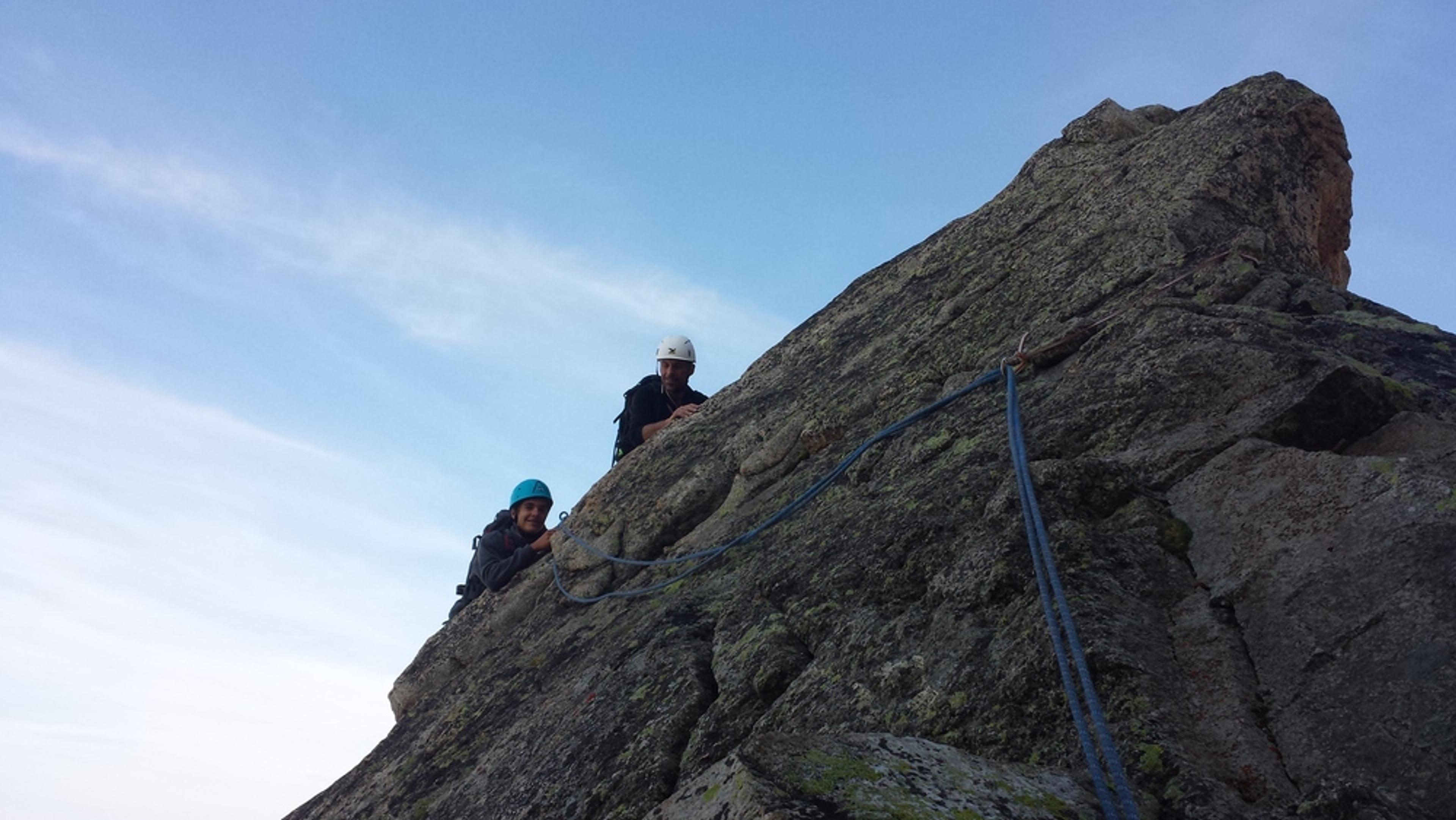 Aiguille Centrale - Sur le gendarme facultatif