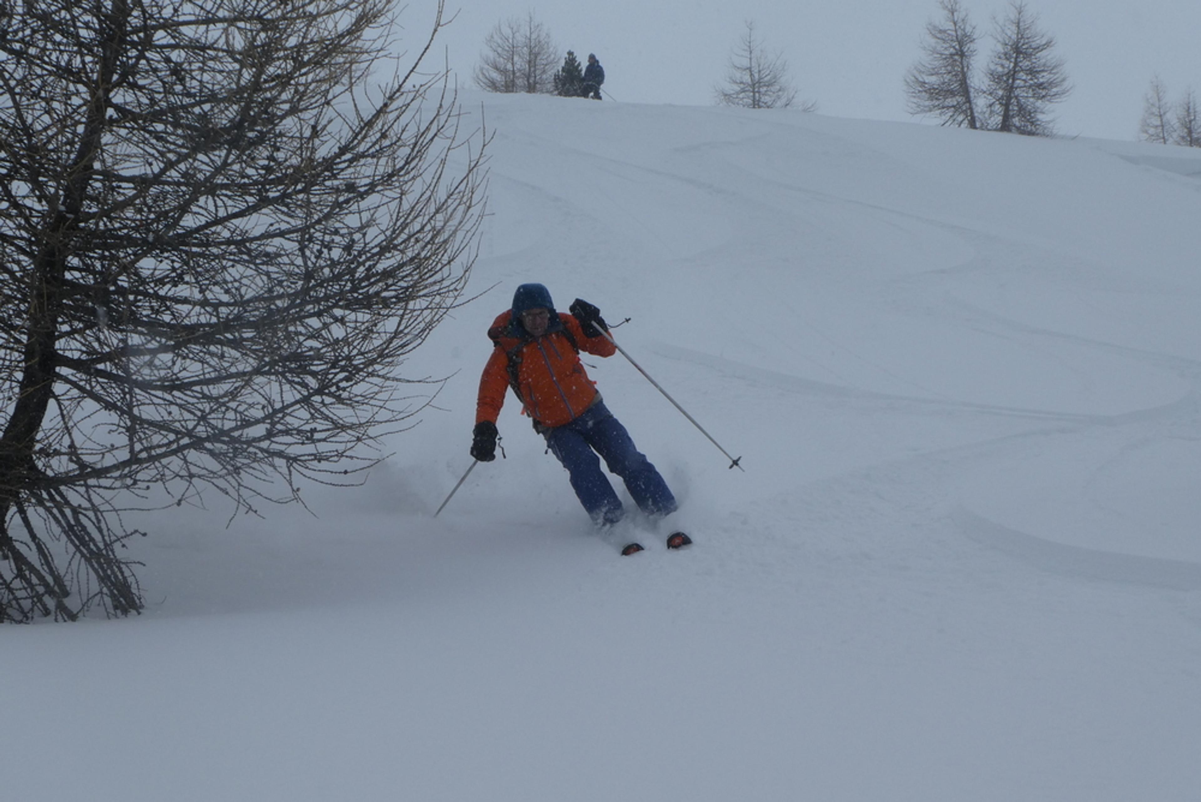 Ski randonnée Ubaye Fouillouse - La Sauvagea - Dans les bois du bas