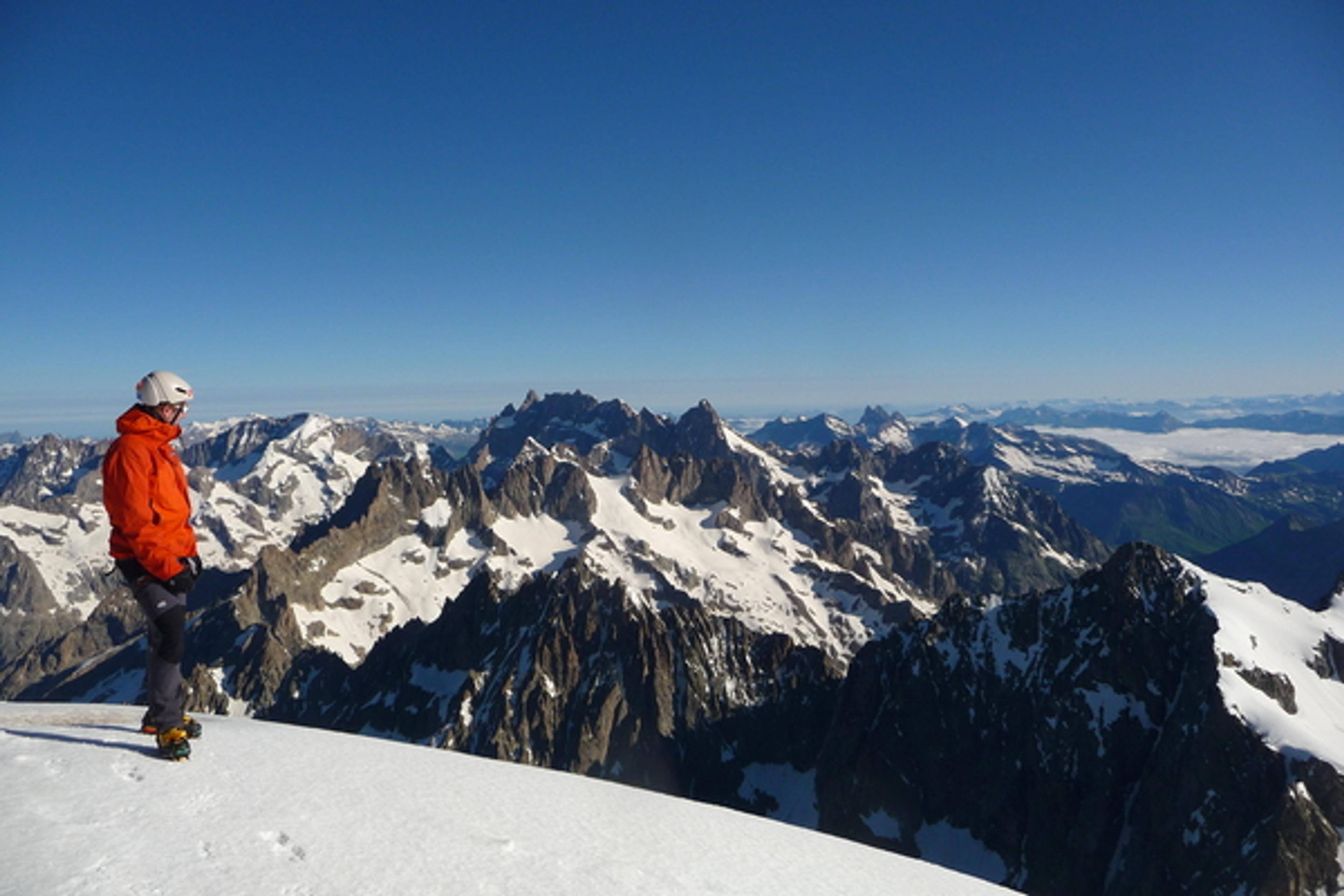 Dôme des Ecrins - Christophe dans la contemplation