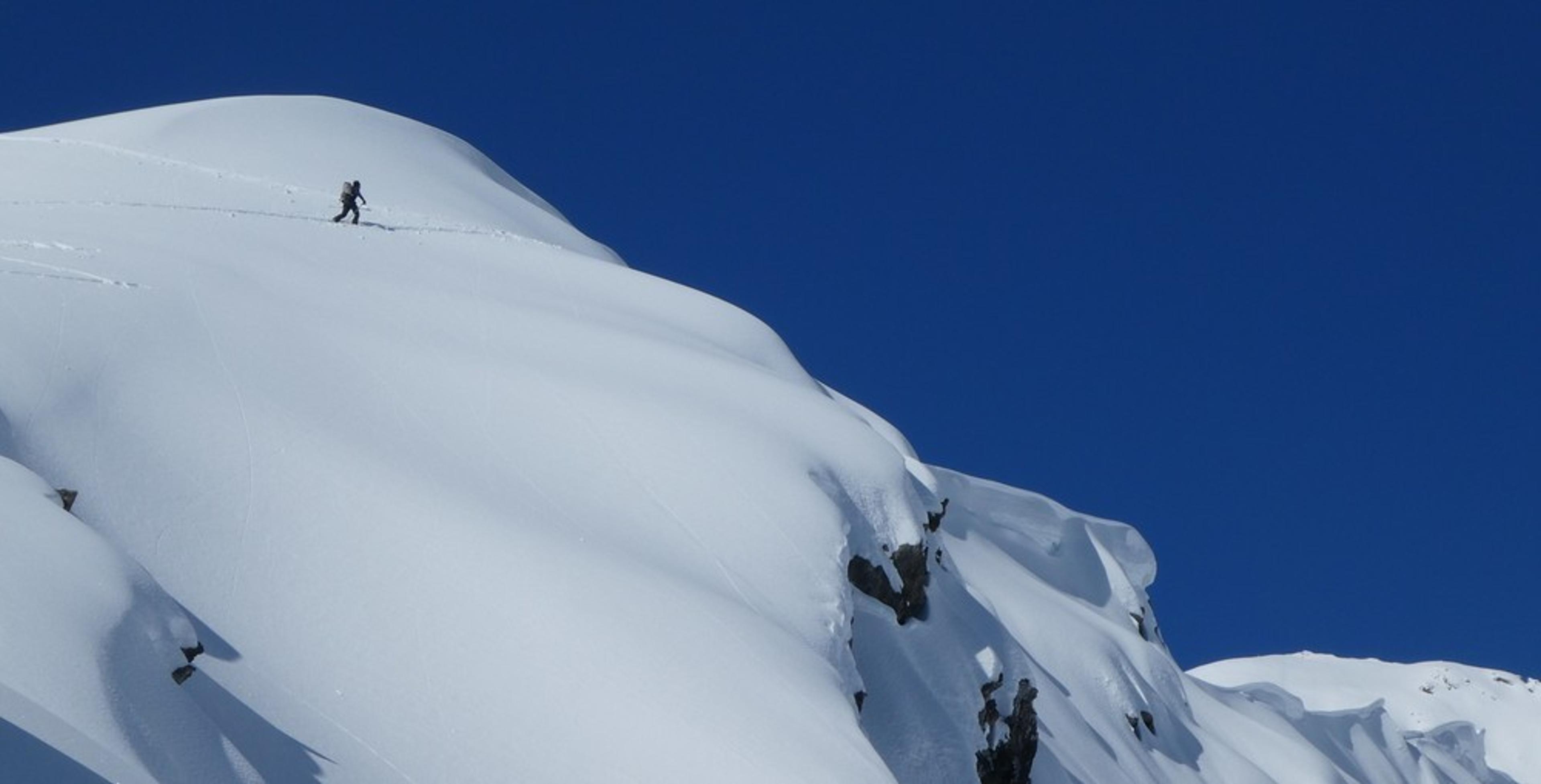 Couloir nord Rouya - Vu comme ça, ça fait peur!