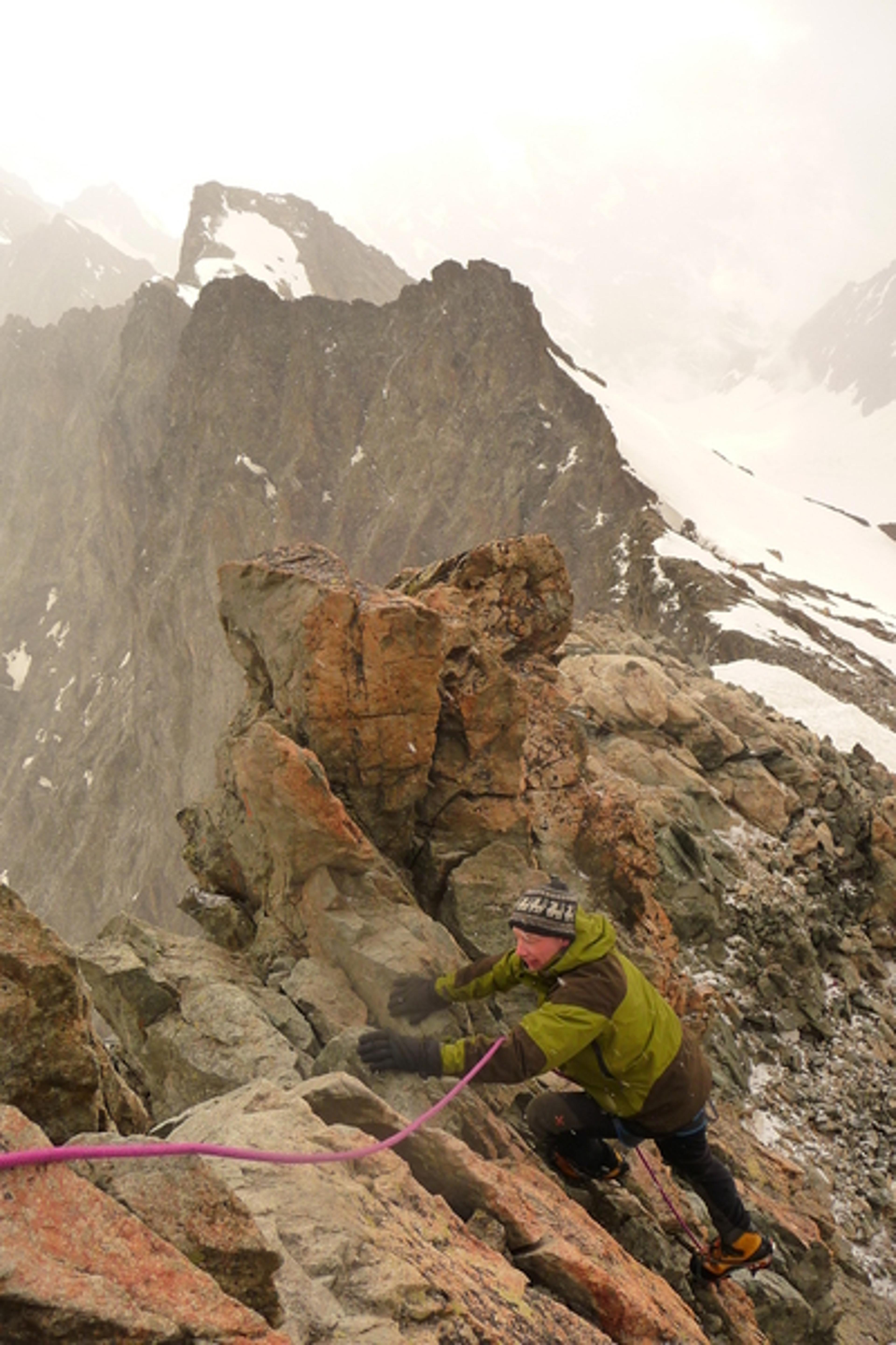 Roche Faurio - Sur l'arête sommitale
