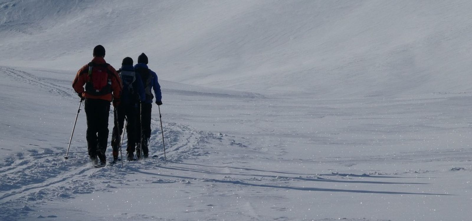 Ski Touring on Red Soil - Toward La Pissine - On the Way