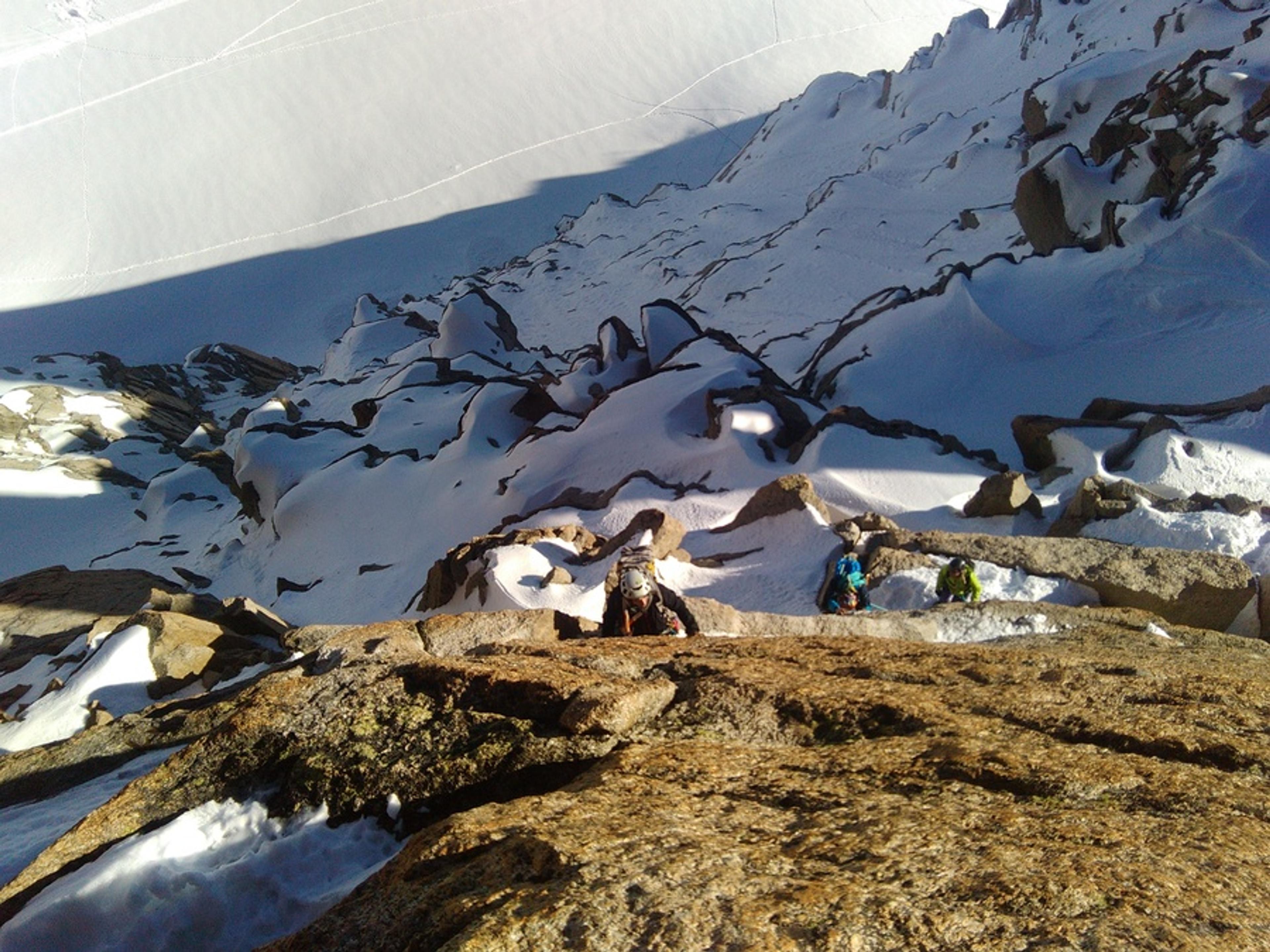 Arête des Cosmiques - Le passage clé