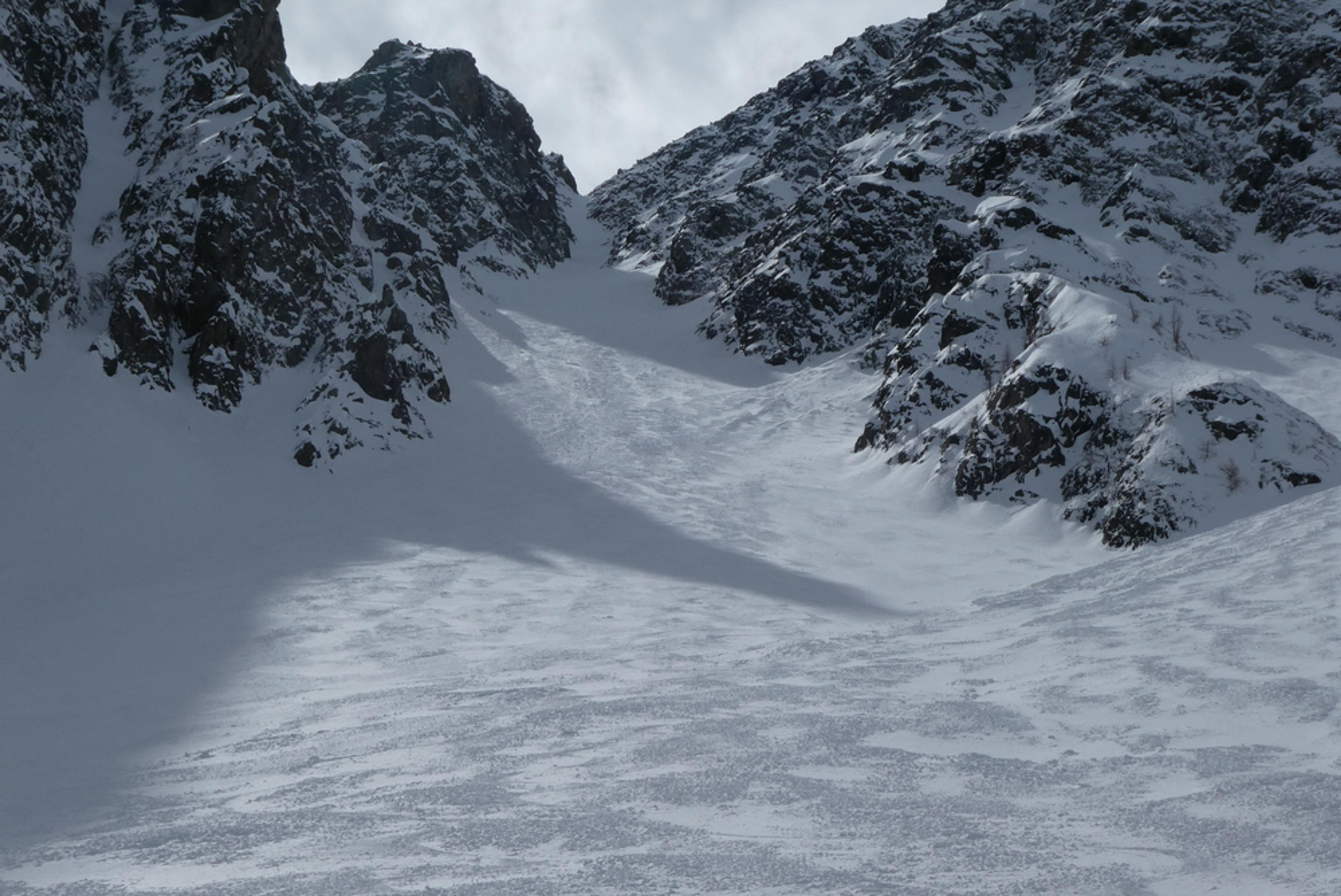 Couloir pente raide - Petit Davin - Vue d'ensemble
