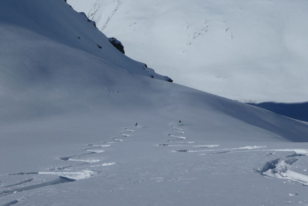 Combo de couloirs en terre Queyrassine