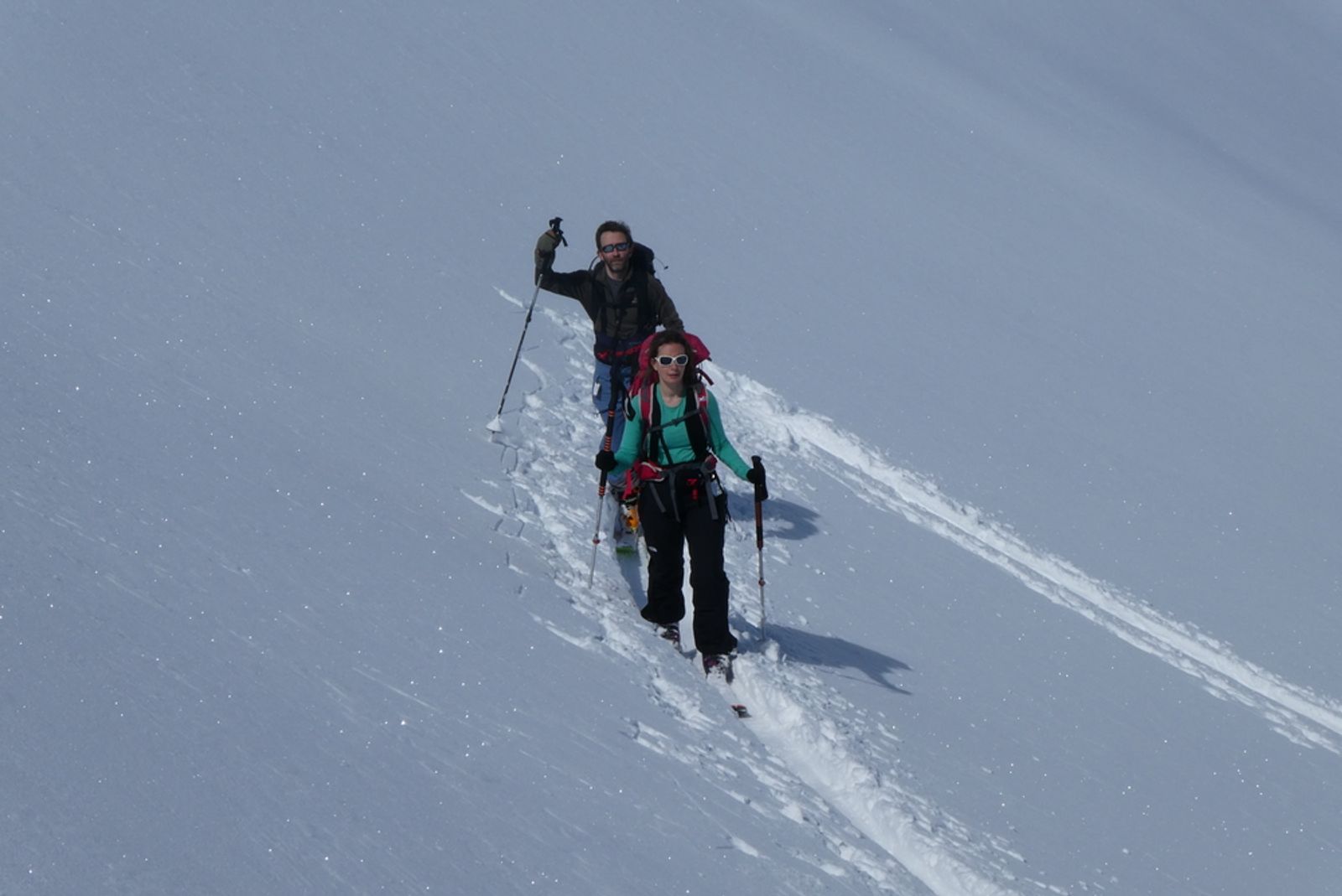 La Blanche - Freerando Pelvoux - End of the climb