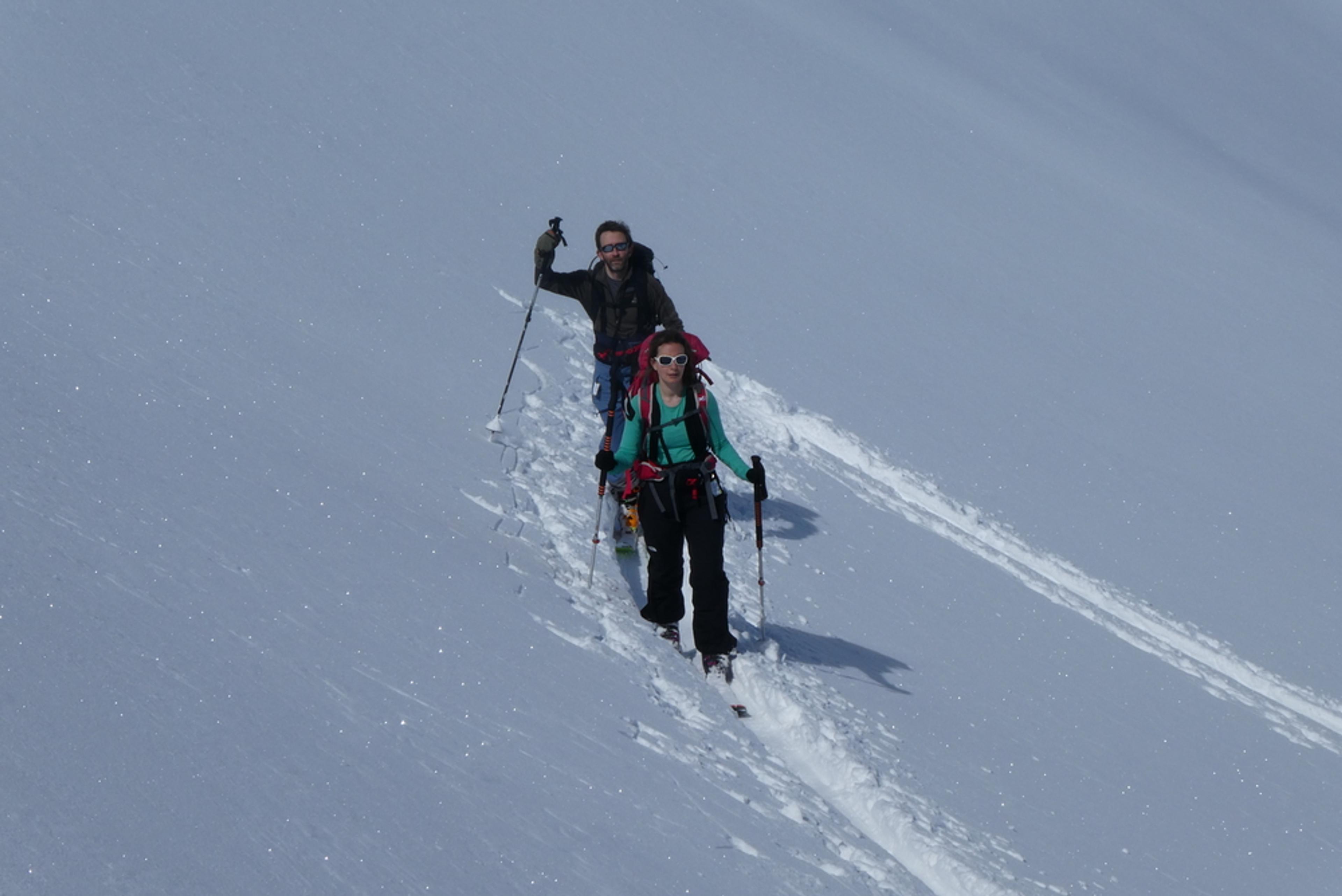 La Blanche - Freerando Pelvoux - Fin de la montée