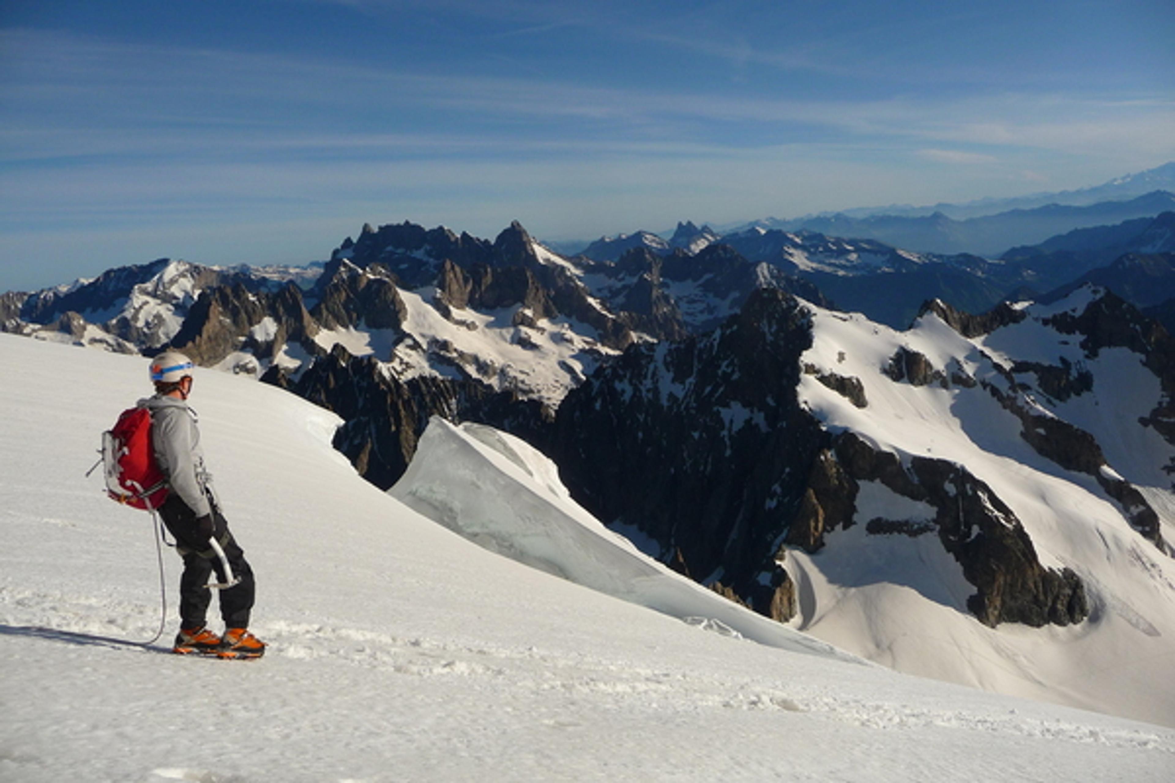 Dôme des Ecrins - Pause contemplative à la descente
