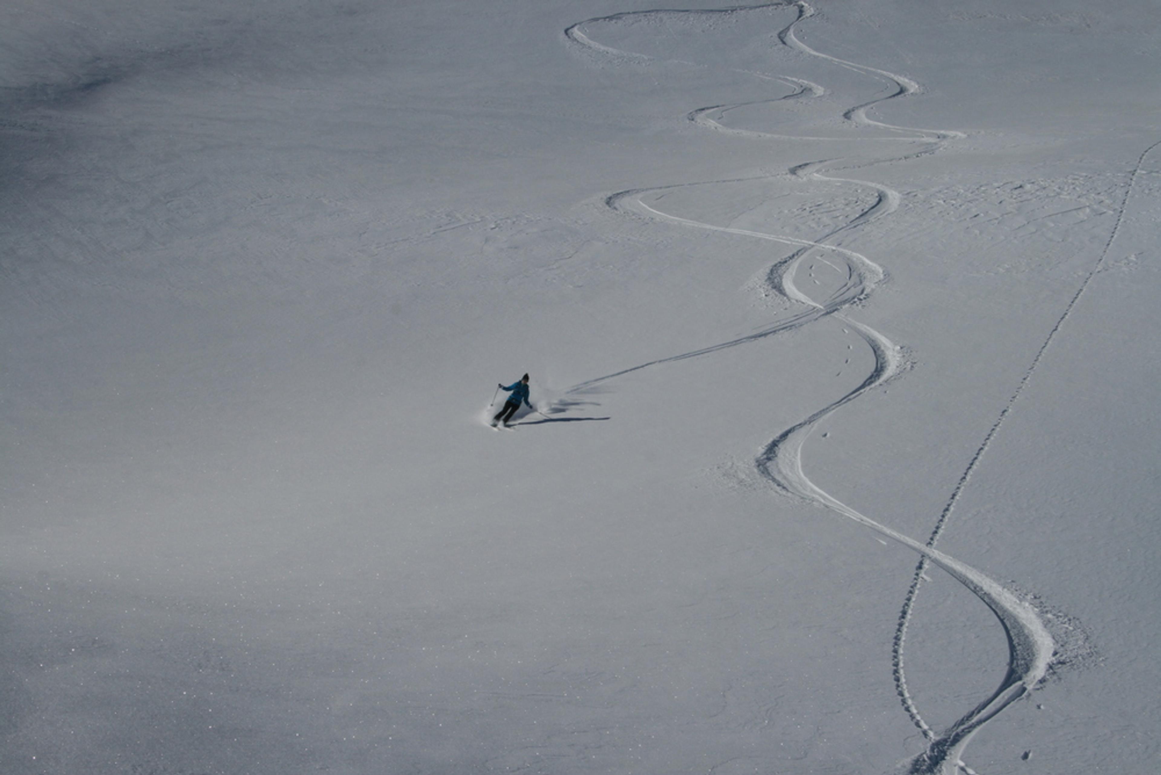 Ski de randonnée - Les Orres - Chloé au travail!
