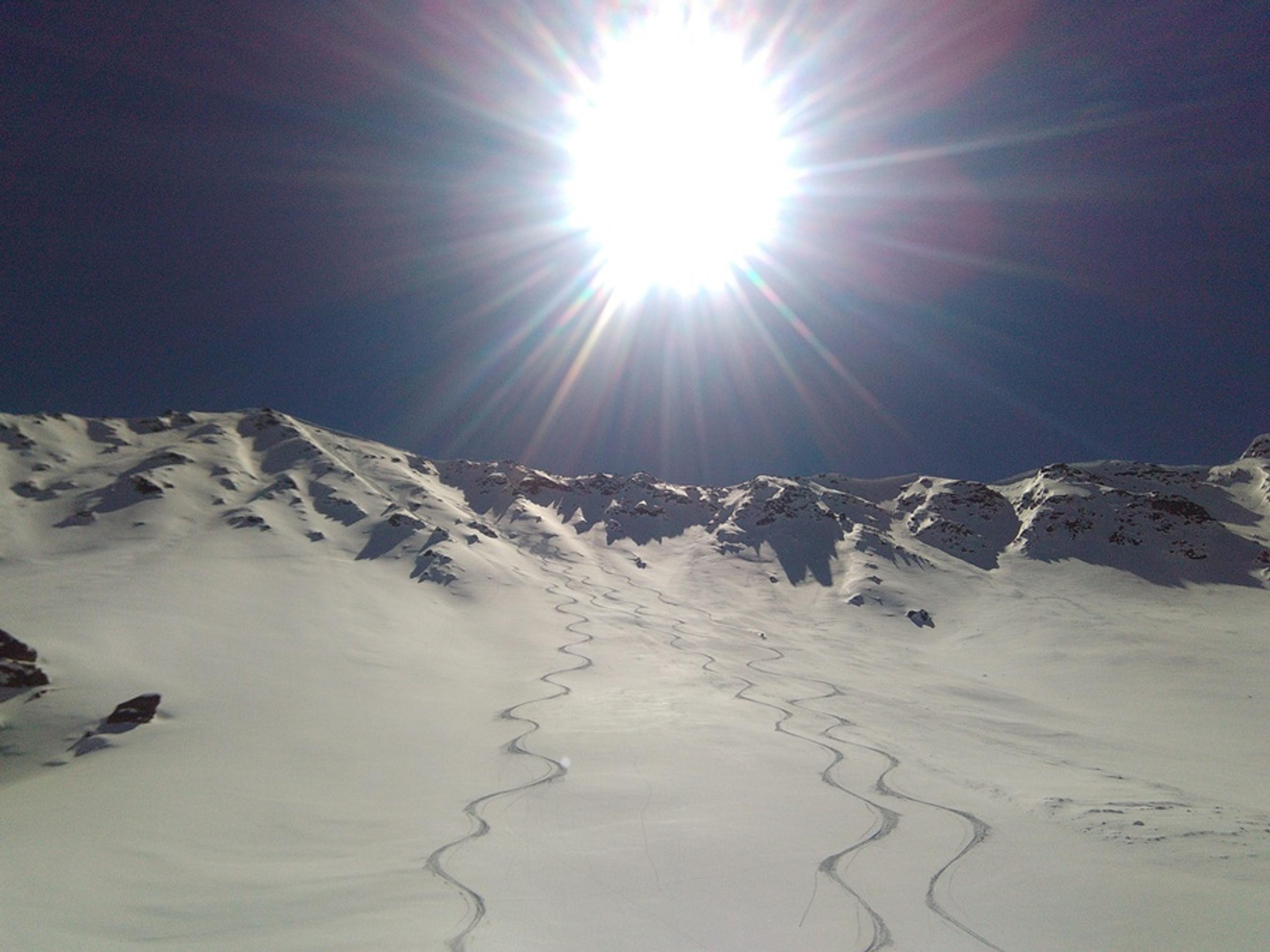 Première descente vers le Roche Blanc