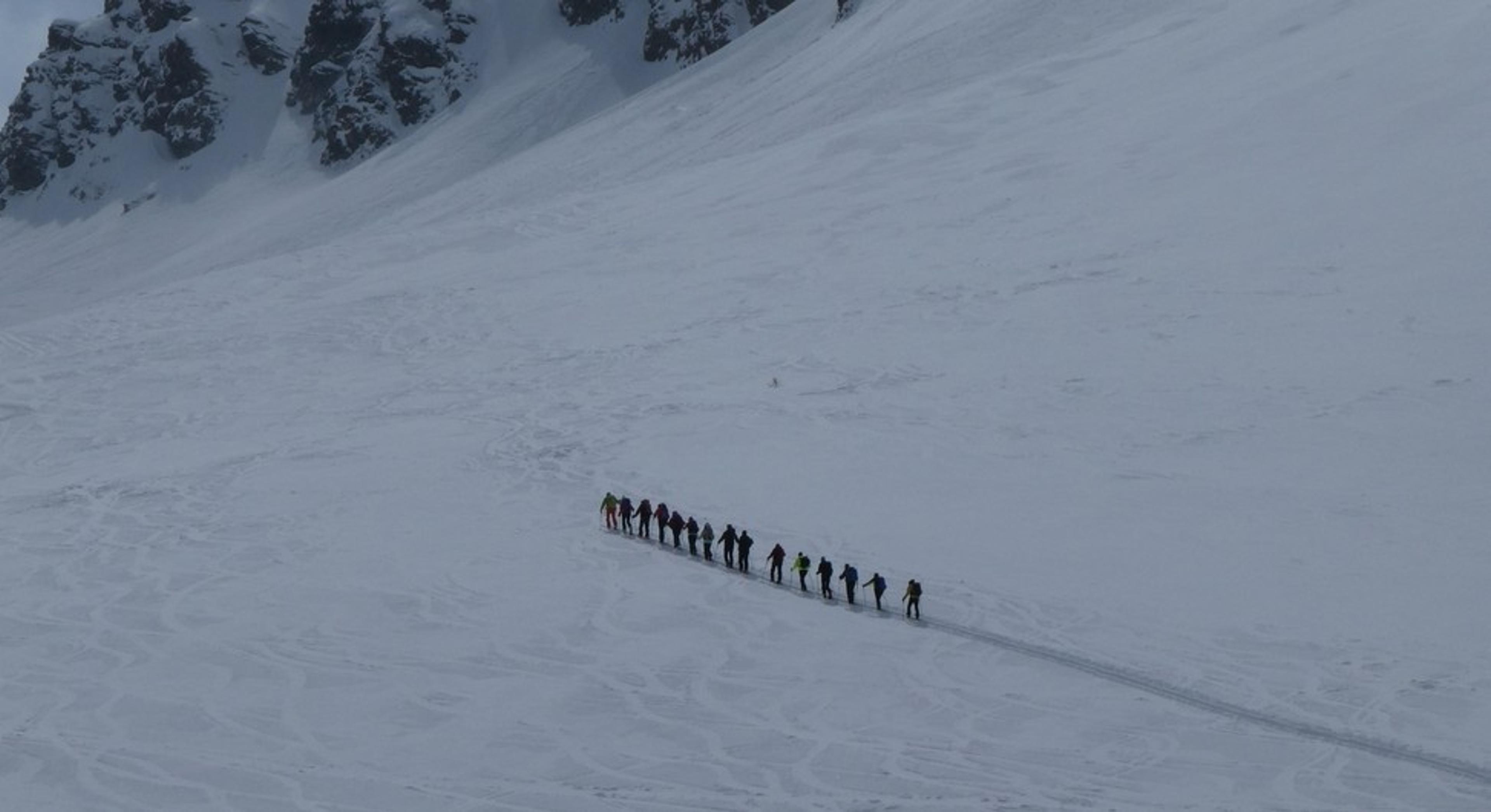 Couloir Pente raide - Baionnette - Le train du Longet