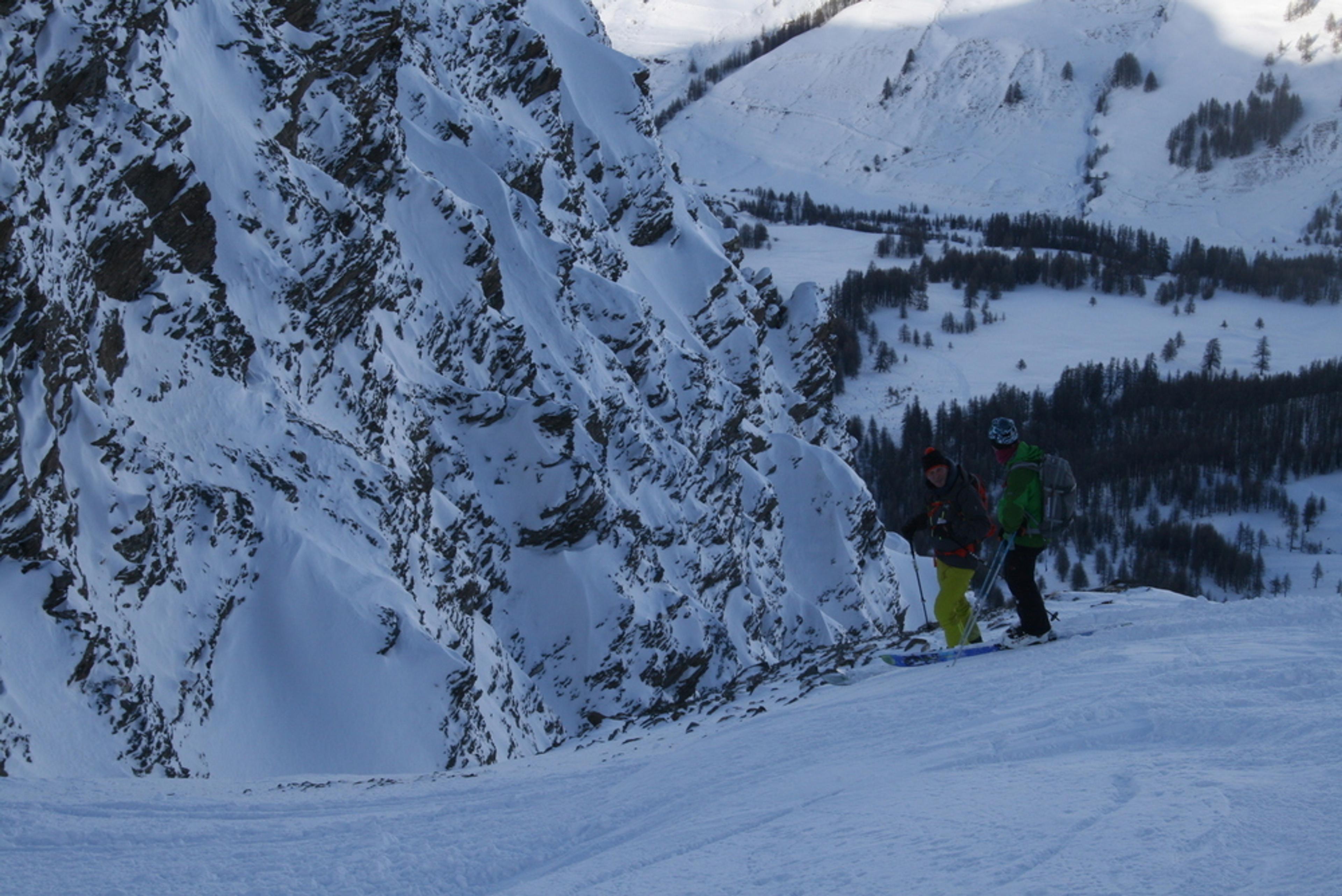 Hors-piste à Saint-Véran - Couloir de Chateaurenard - Discussion avant délectation!