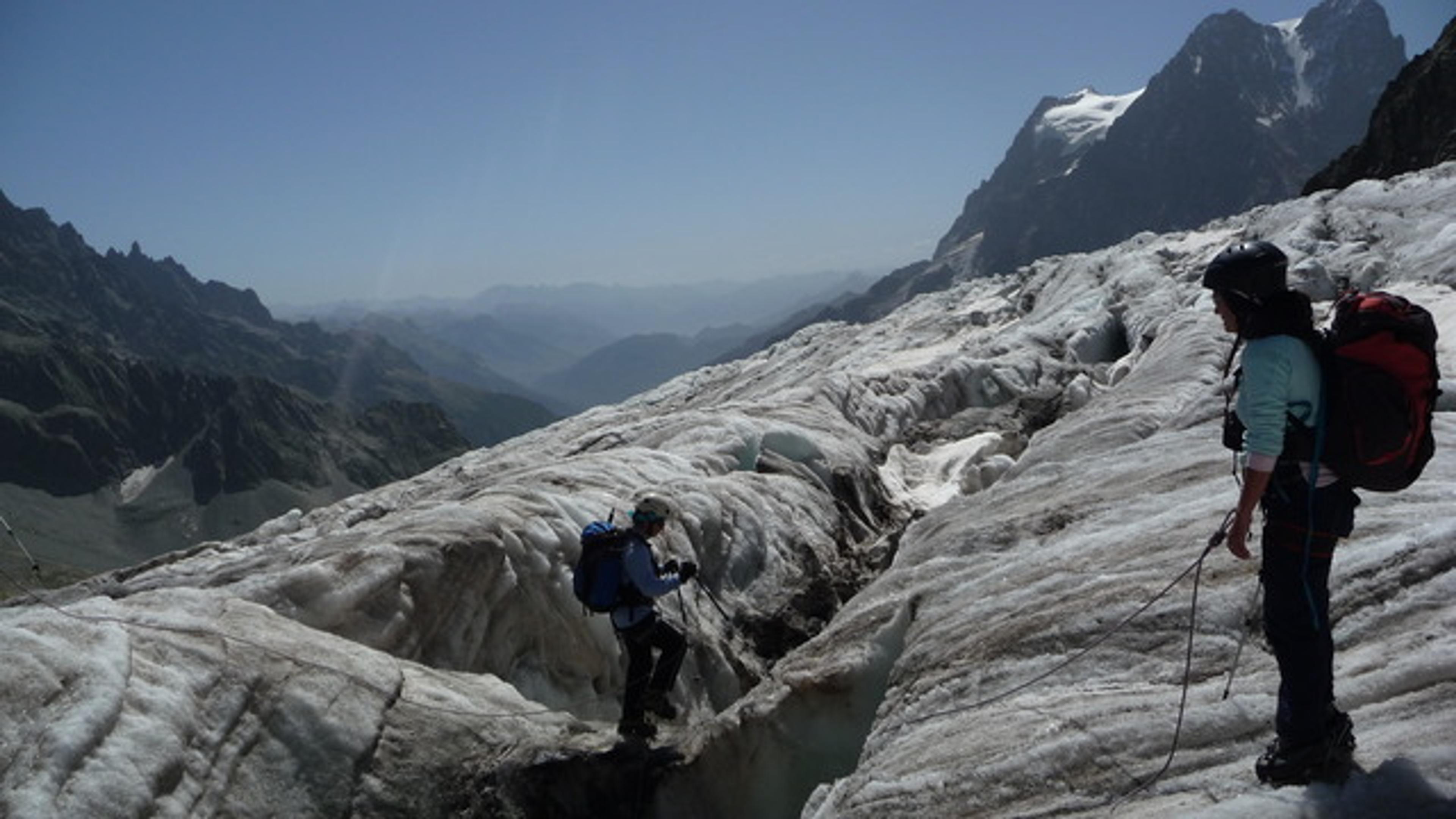 Glacier Blanc - En montant au refuge des Ecrins
