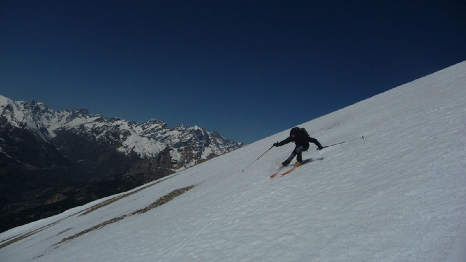 Tibo à la descente de Peyre Eyraute
