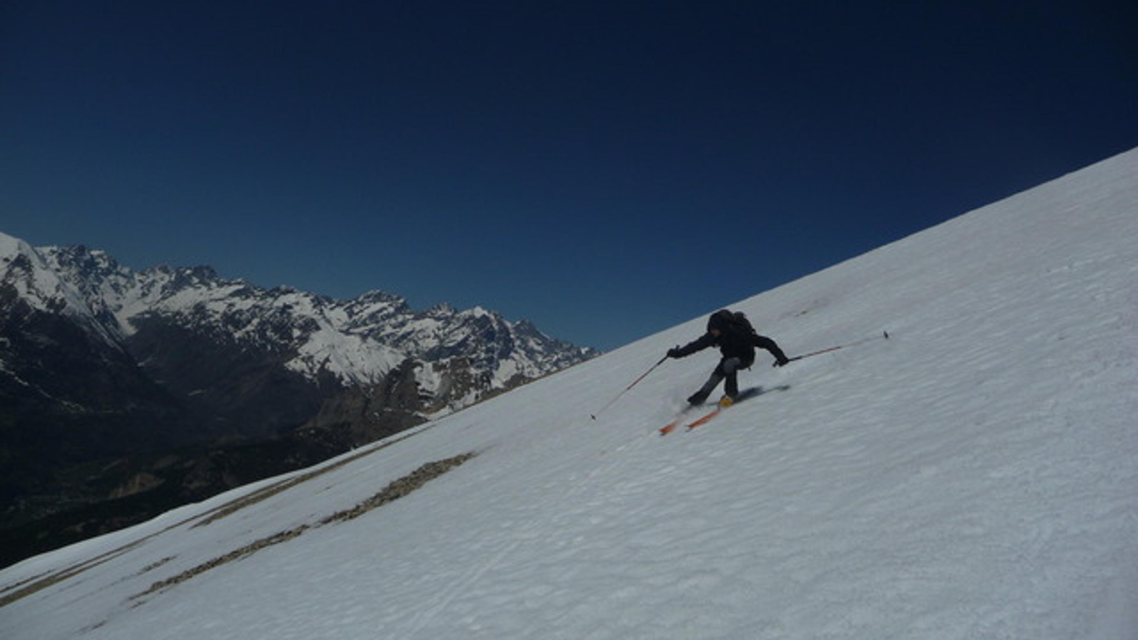 Tibo à la descente de Peyre Eyraute