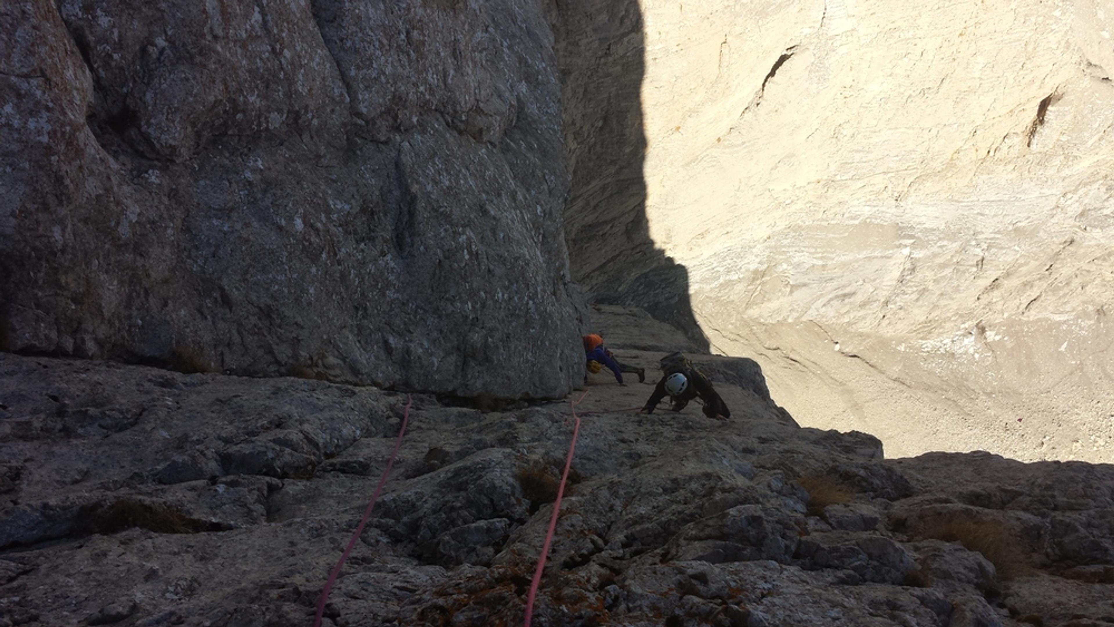 Pic de Bure - Desmaison - La rampe en 5c