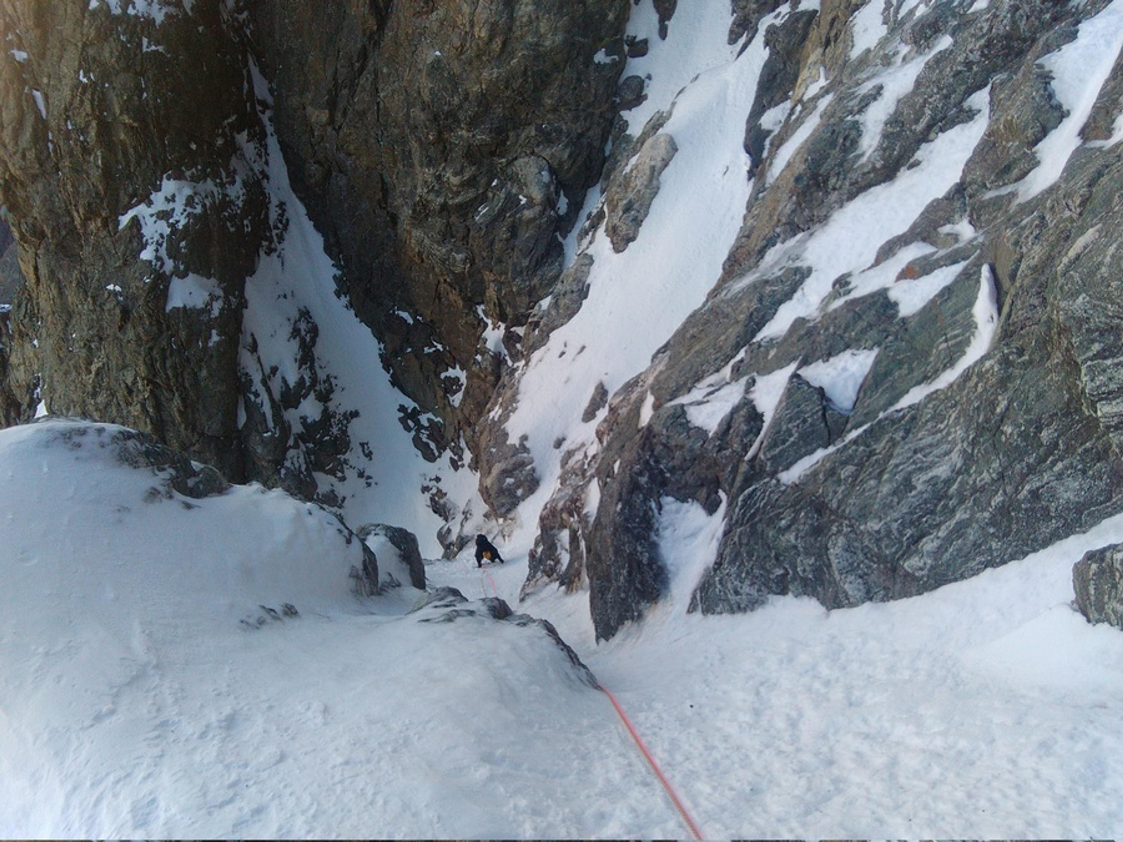 Goulotte Grassi - Après le deuxième crux