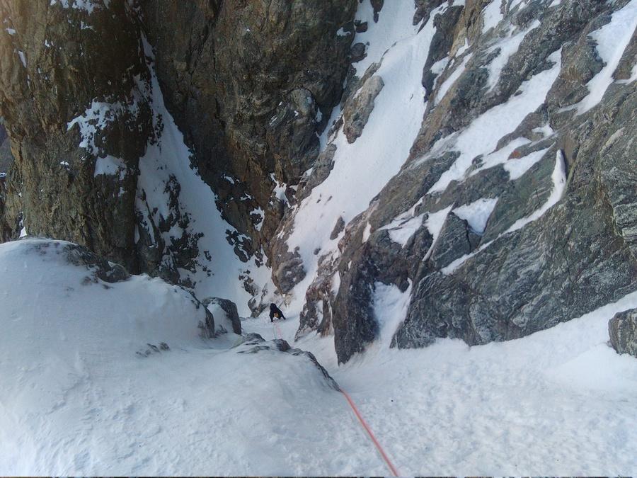 Goulotte Grassi - Après le deuxième crux