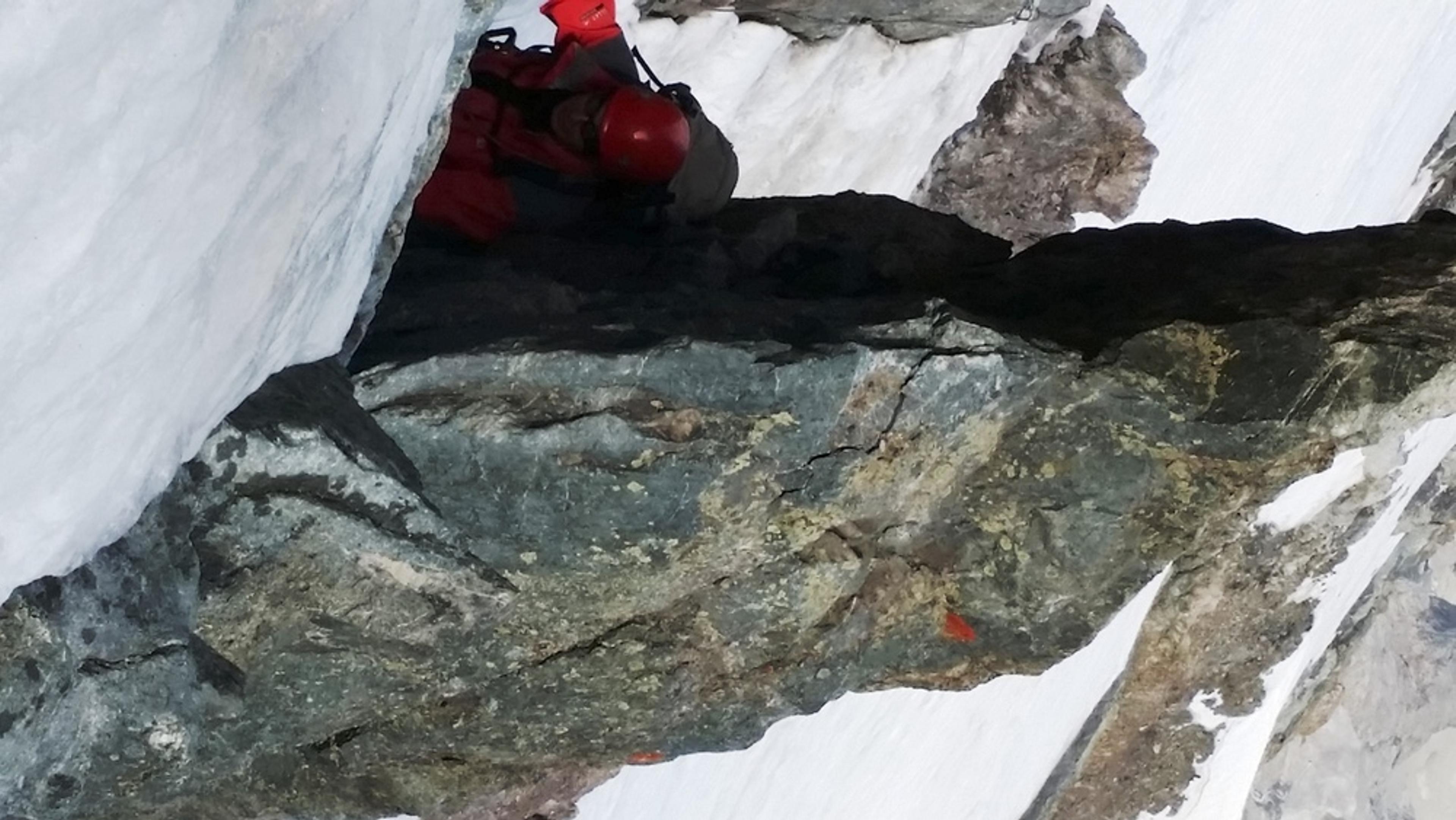 Traversée de la meije - Dans le couloir Zsigmondy